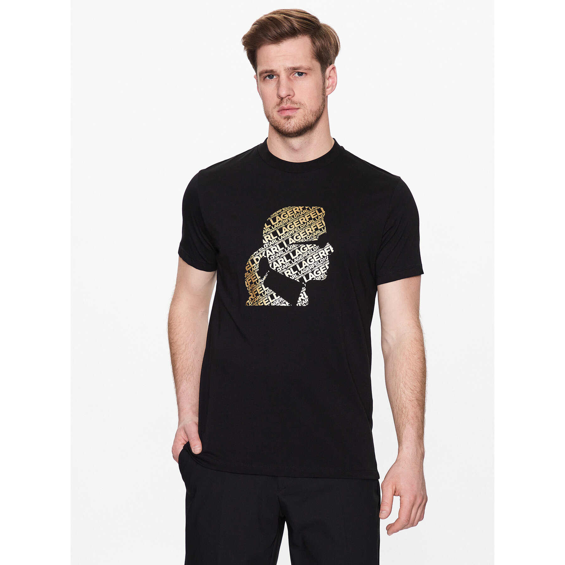 KARL LAGERFELD T-Shirt 755054 532224 Černá Regular Fit - Pepit.cz