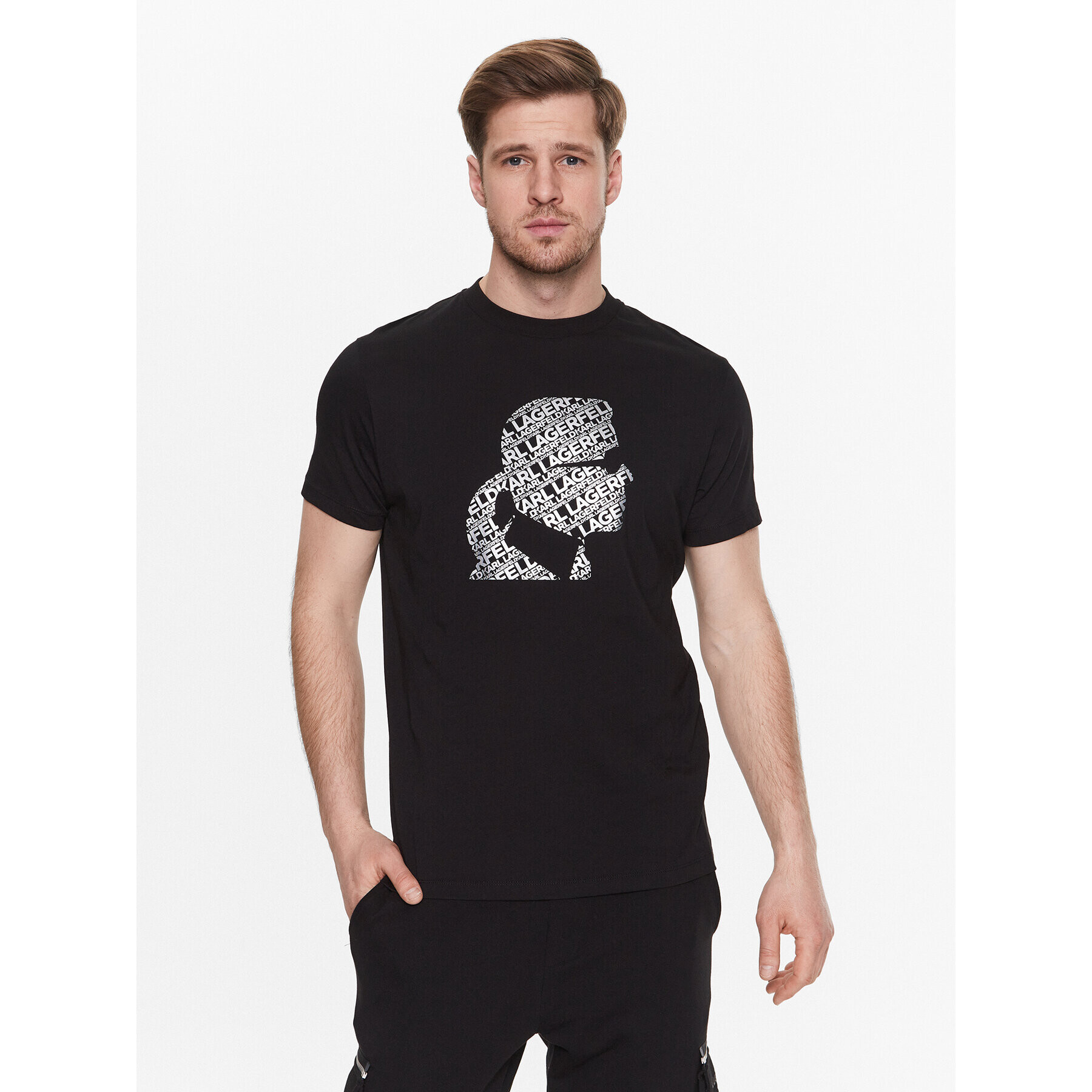 KARL LAGERFELD T-Shirt 755054 532224 Černá Regular Fit - Pepit.cz