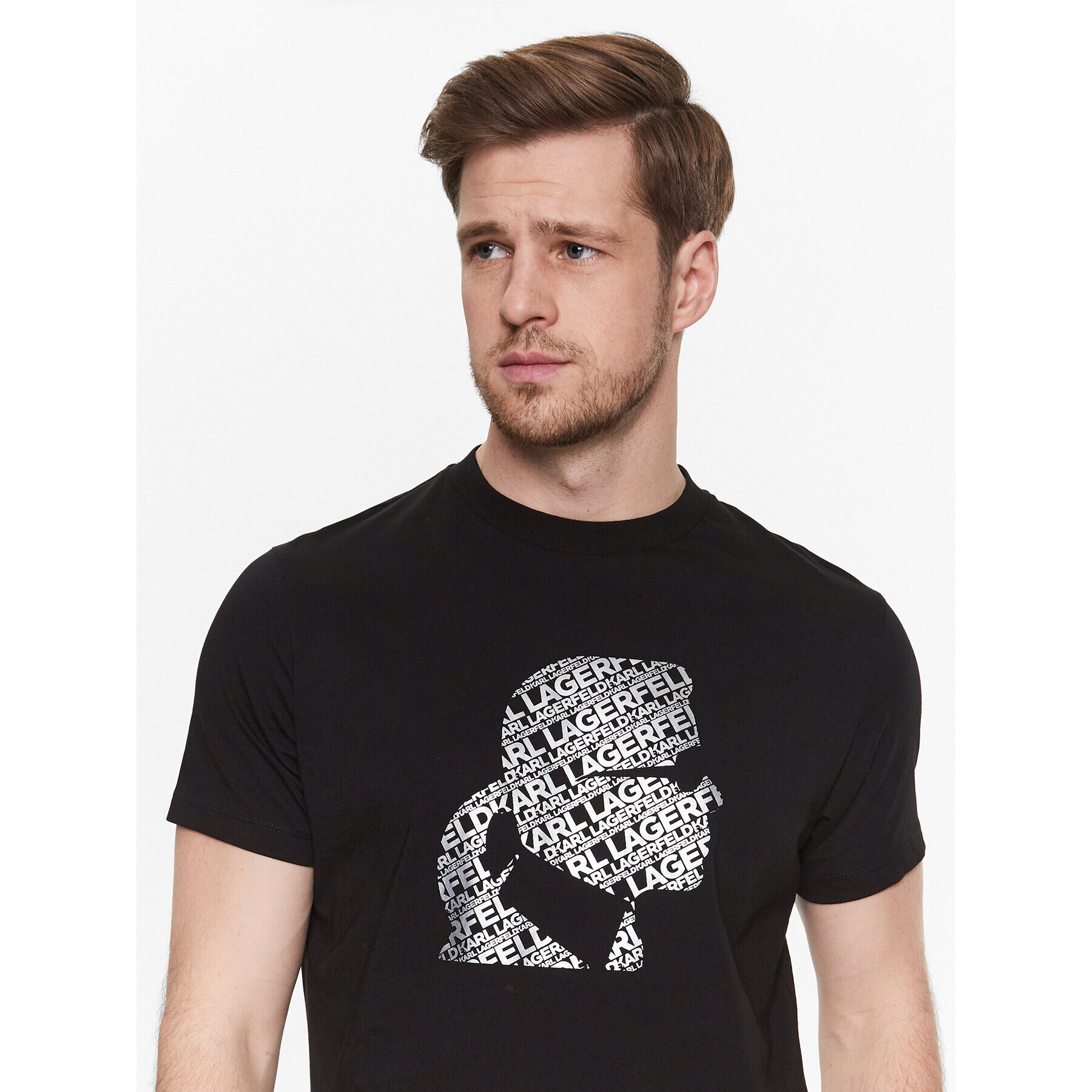 KARL LAGERFELD T-Shirt 755054 532224 Černá Regular Fit - Pepit.cz