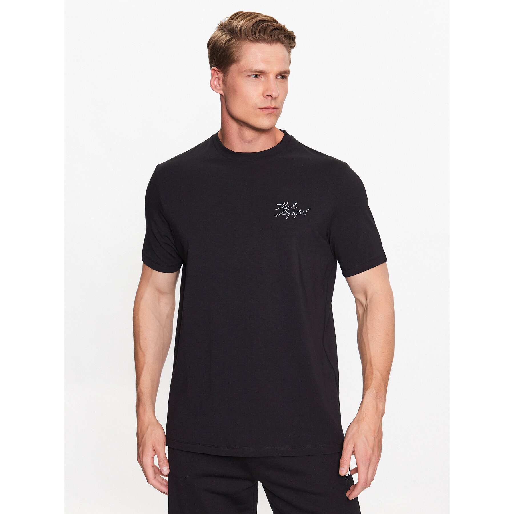 KARL LAGERFELD T-Shirt 755055 532221 Černá Regular Fit - Pepit.cz