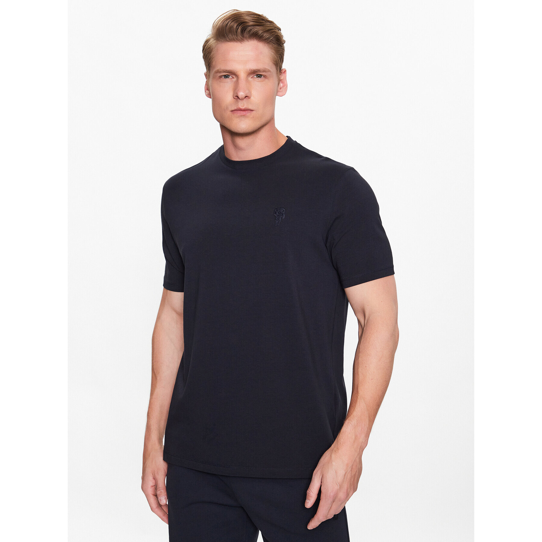 KARL LAGERFELD T-Shirt 755055 532221 Tmavomodrá Regular Fit - Pepit.cz