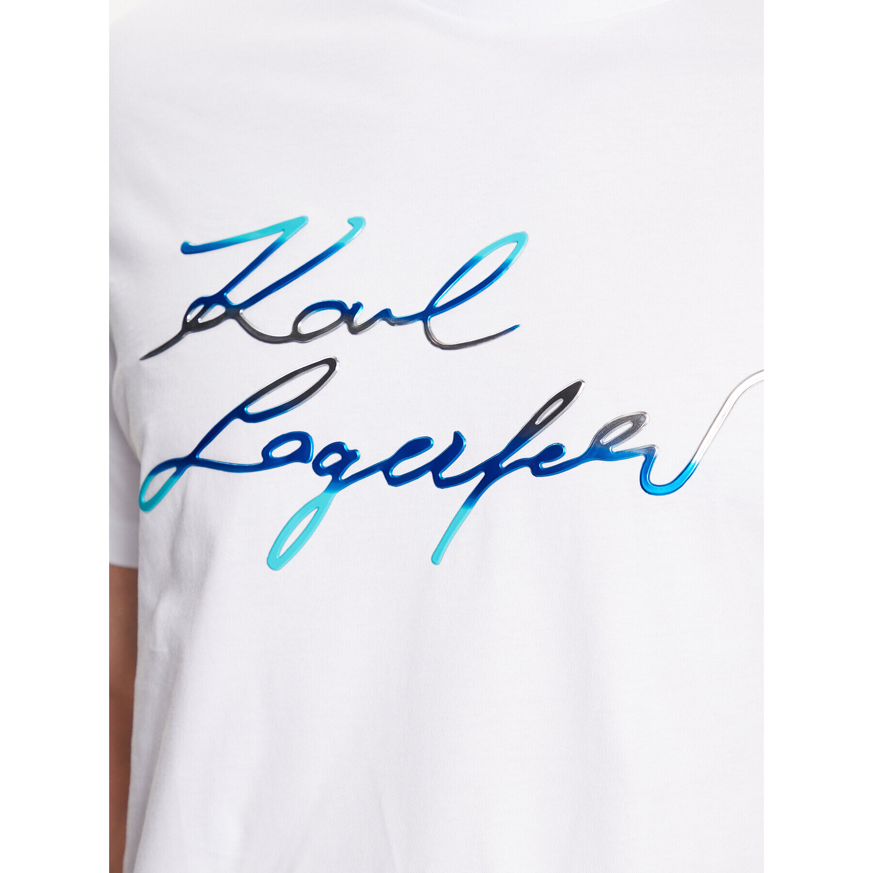 KARL LAGERFELD T-Shirt 755056 532225 Bílá Regular Fit - Pepit.cz