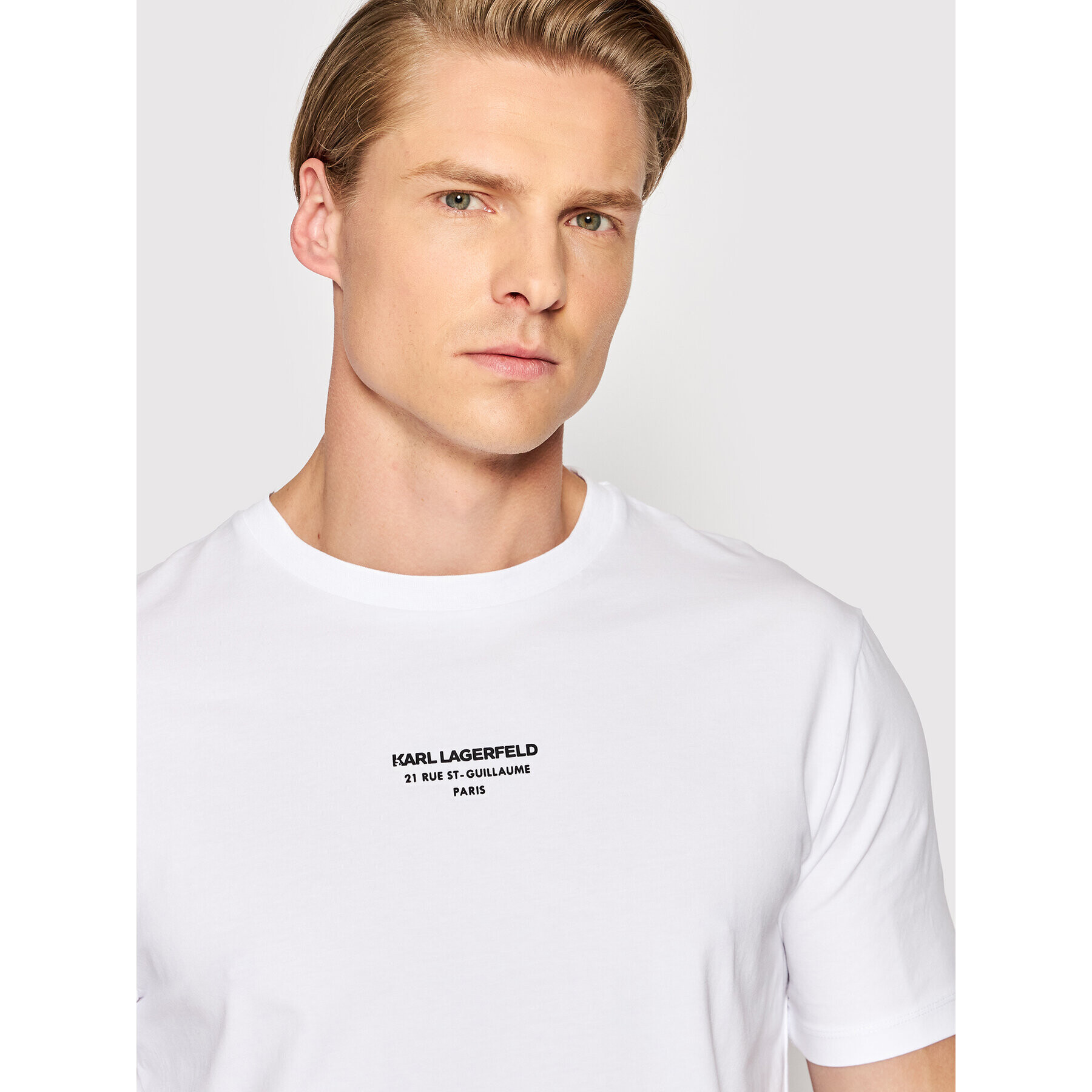 KARL LAGERFELD T-Shirt 755056 Bílá Regular Fit - Pepit.cz