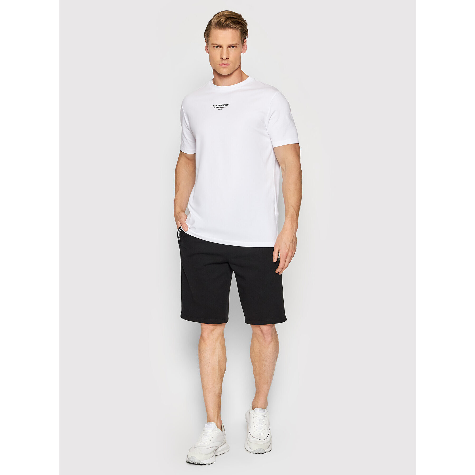 KARL LAGERFELD T-Shirt 755056 Bílá Regular Fit - Pepit.cz