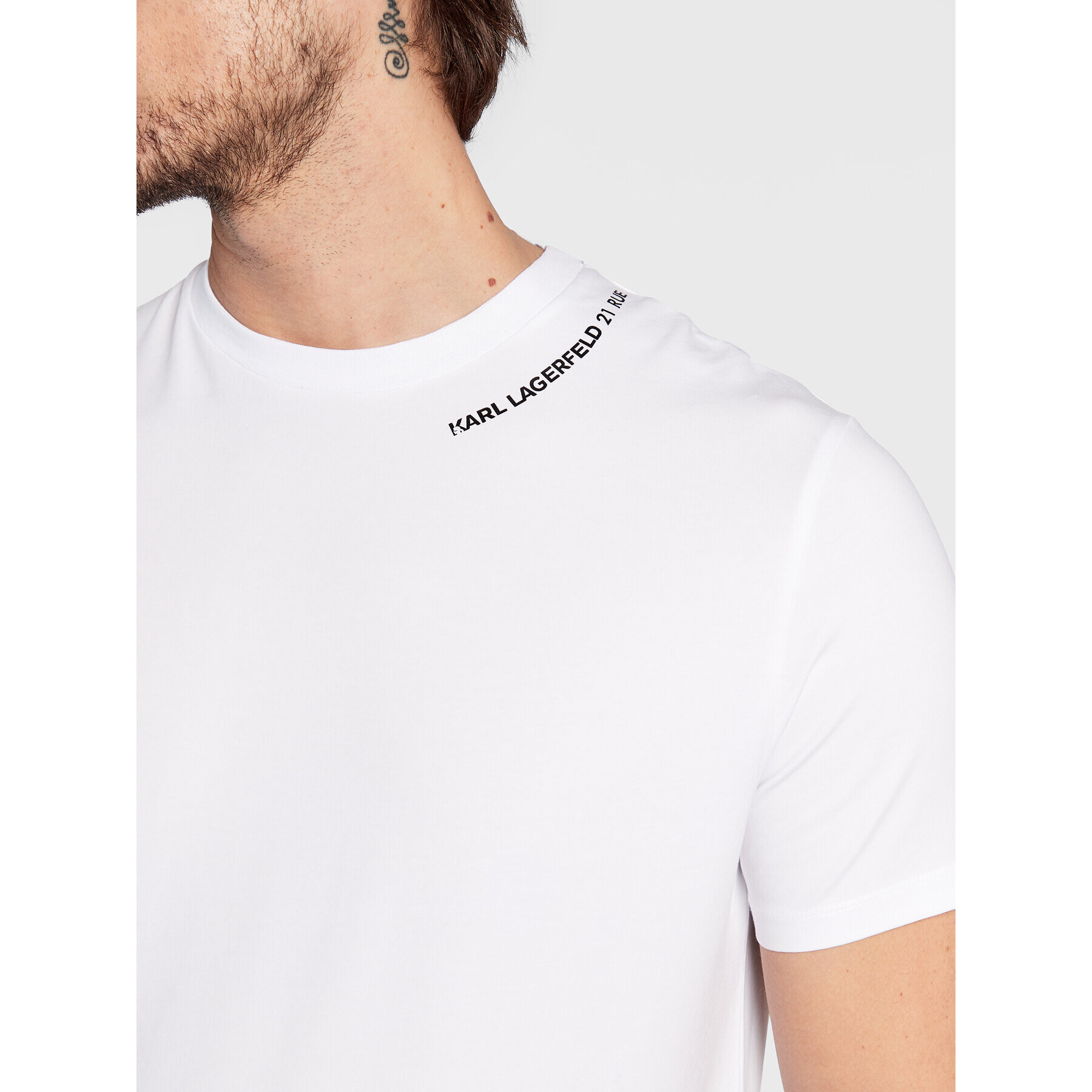 KARL LAGERFELD T-Shirt 755058 524221 Bílá Regular Fit - Pepit.cz