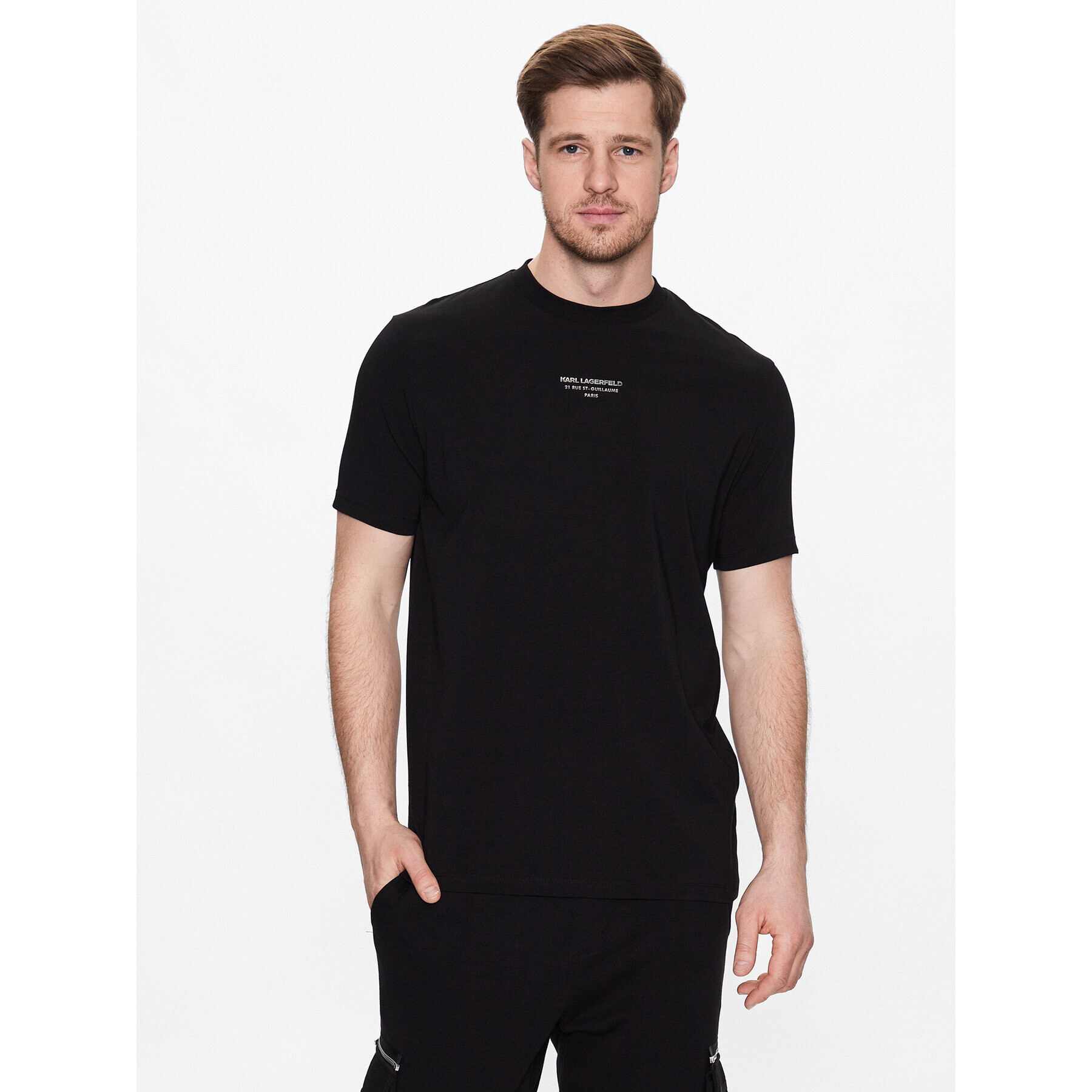 KARL LAGERFELD T-Shirt 755059 532221 Černá Regular Fit - Pepit.cz