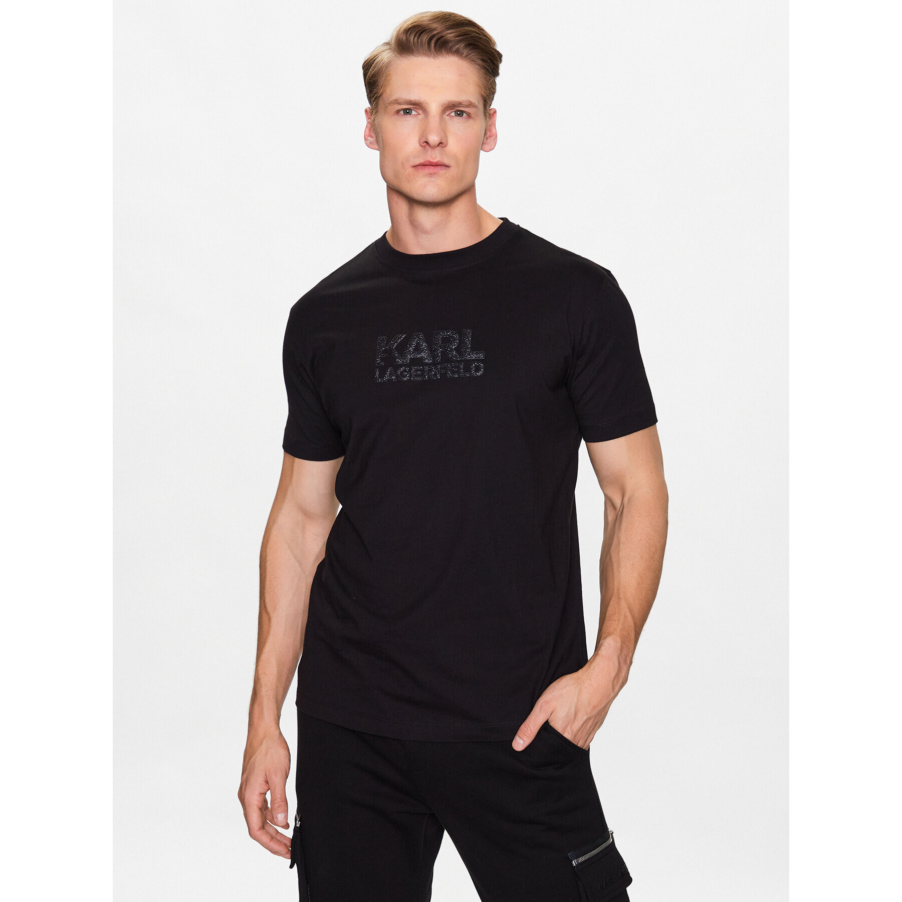 KARL LAGERFELD T-Shirt 755060 532241 Černá Regular Fit - Pepit.cz