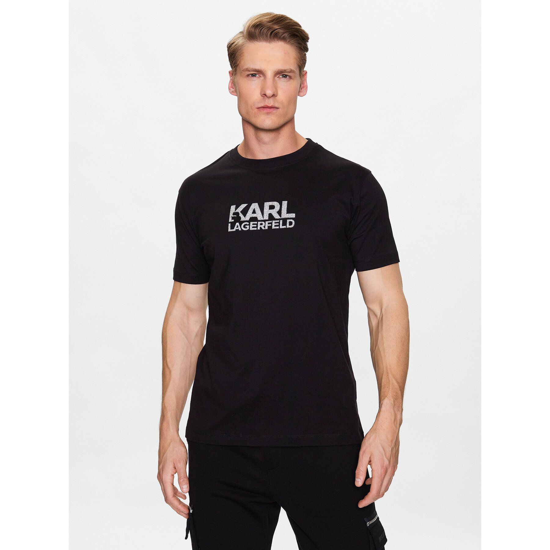 KARL LAGERFELD T-Shirt 755060 532241 Černá Regular Fit - Pepit.cz