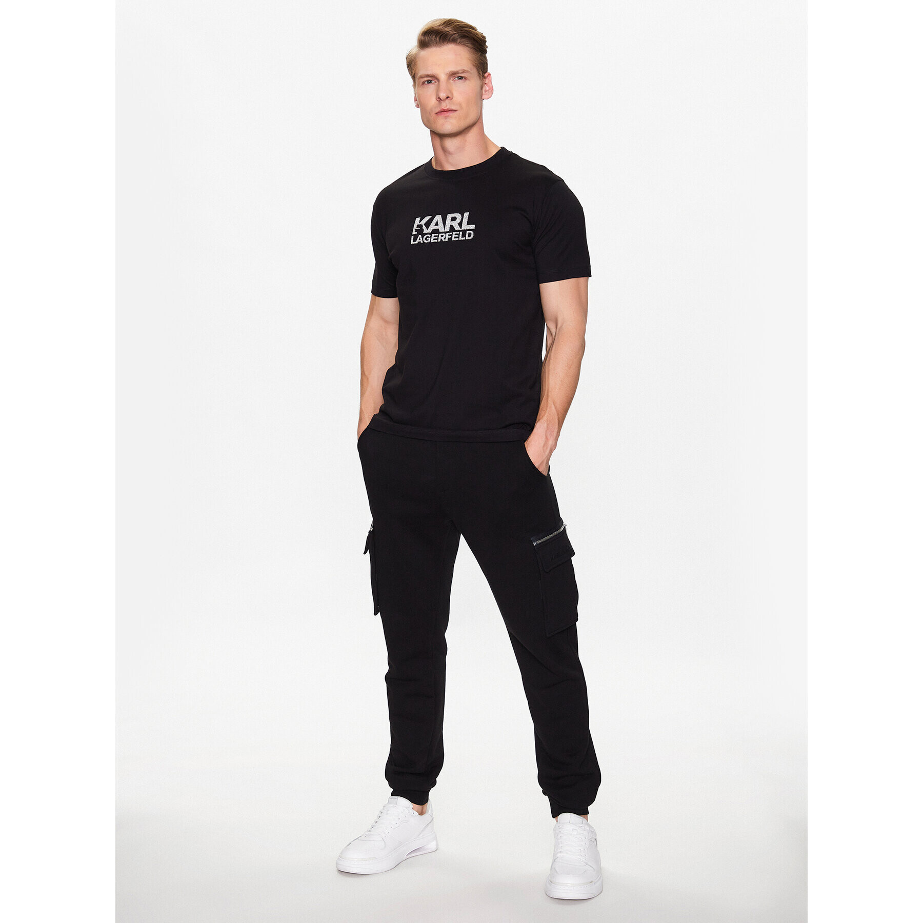 KARL LAGERFELD T-Shirt 755060 532241 Černá Regular Fit - Pepit.cz