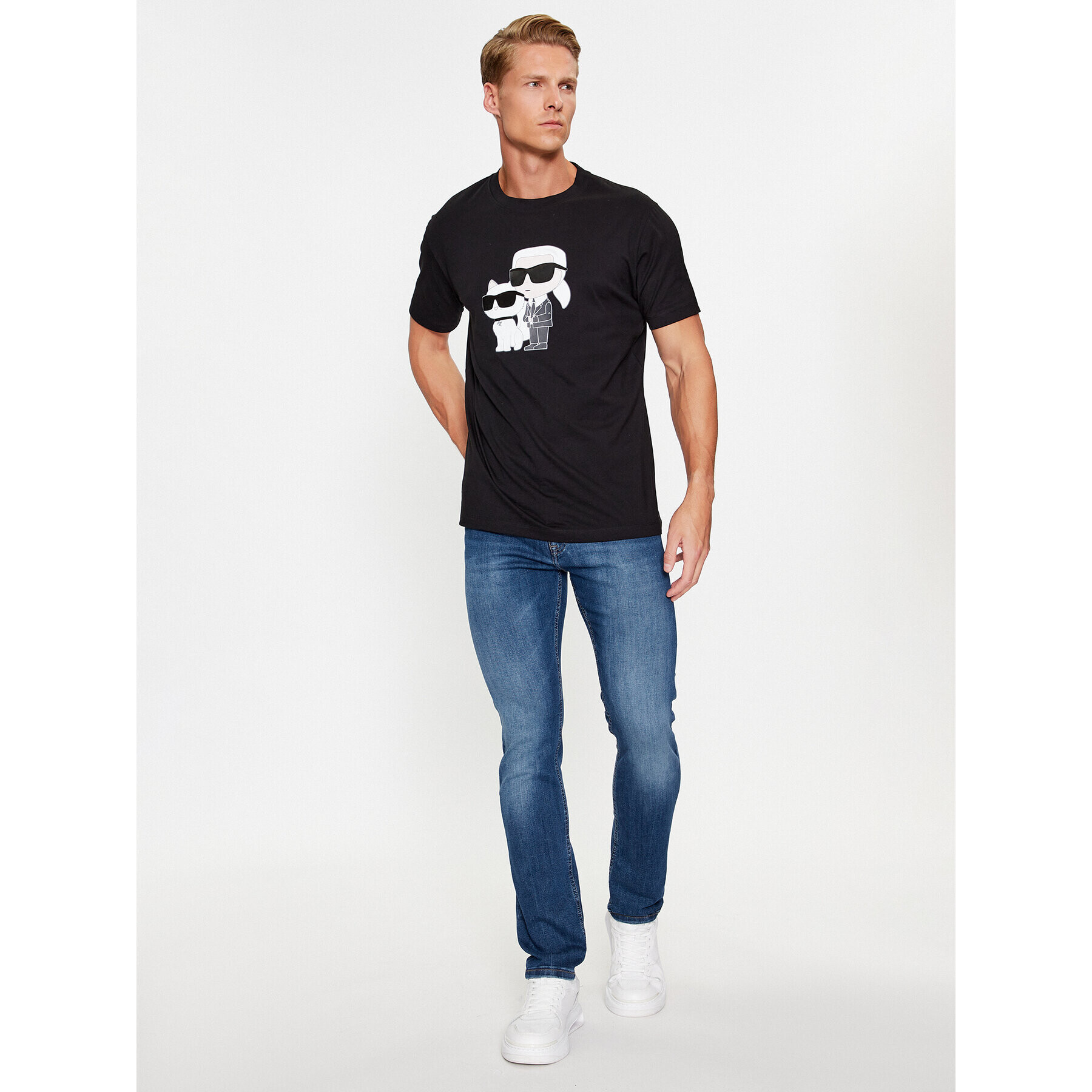 KARL LAGERFELD T-Shirt 755061 534241 Černá Regular Fit - Pepit.cz