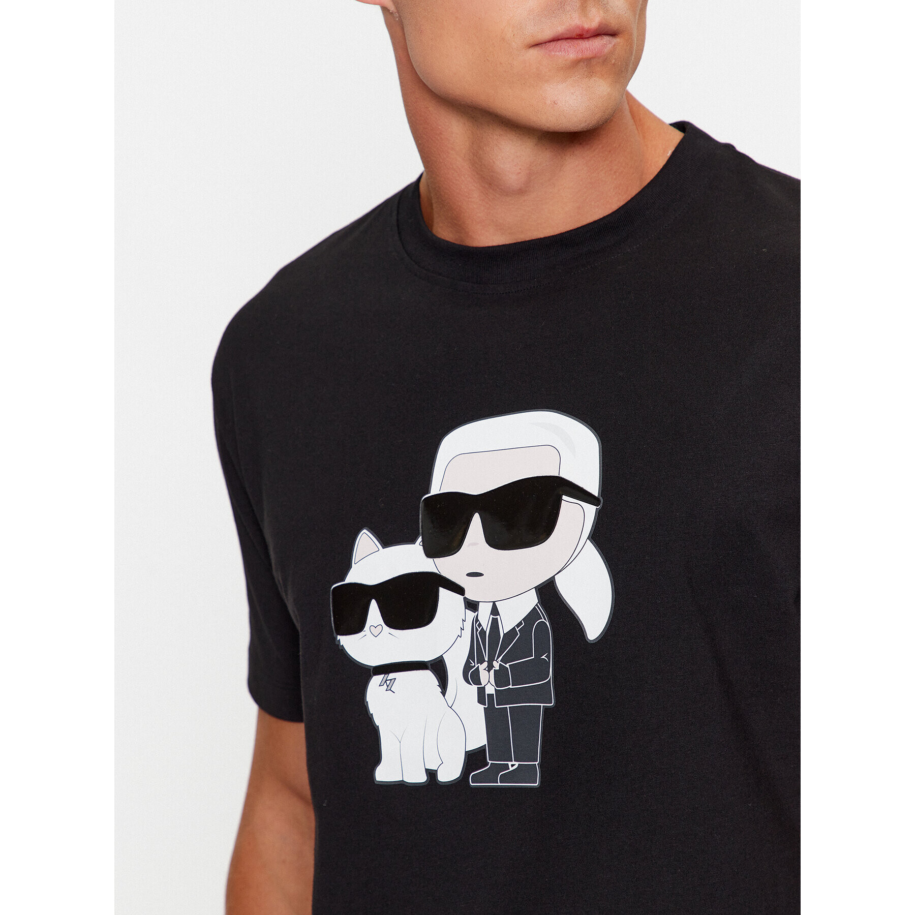 KARL LAGERFELD T-Shirt 755061 534241 Černá Regular Fit - Pepit.cz