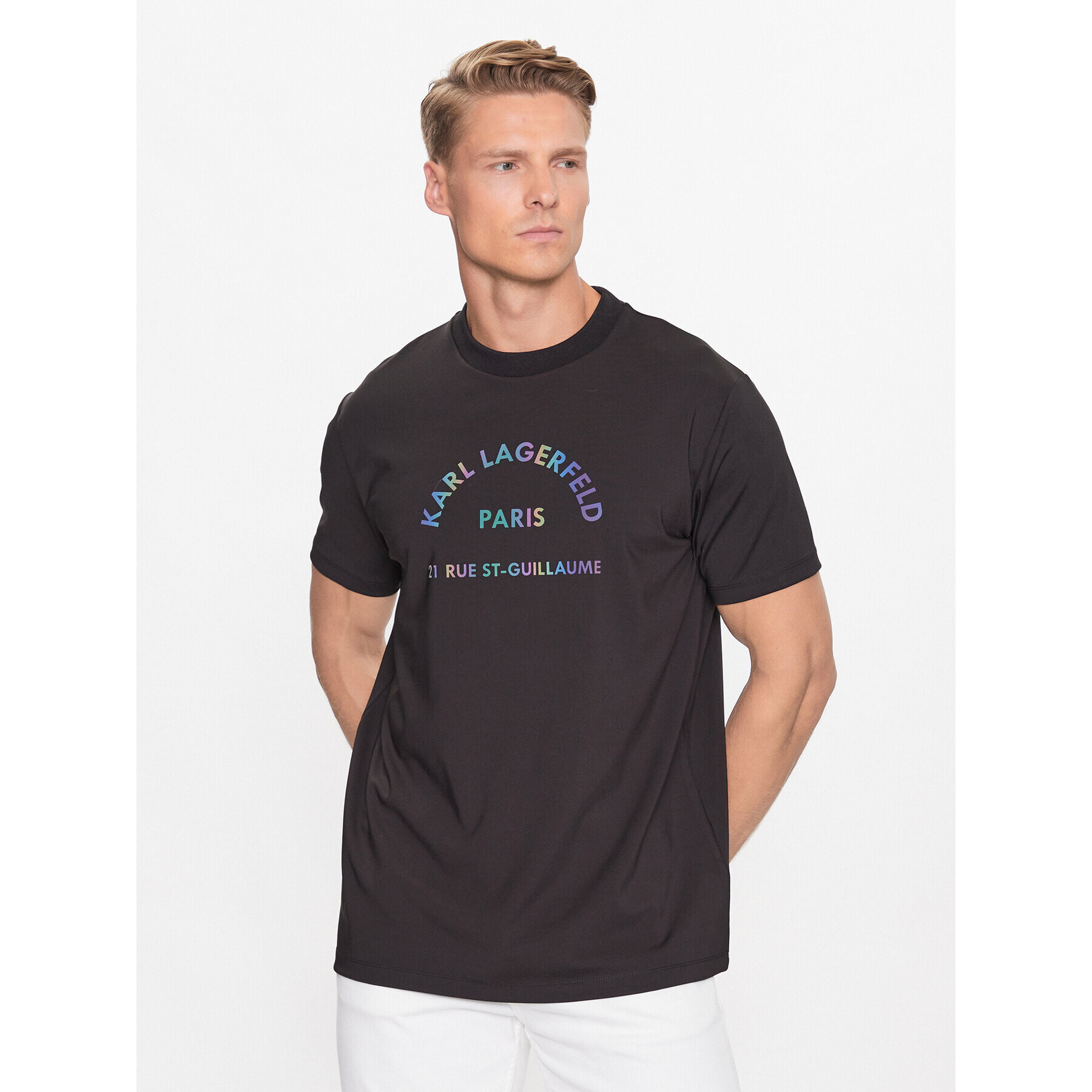 KARL LAGERFELD T-Shirt 755062 533233 Černá Regular Fit - Pepit.cz