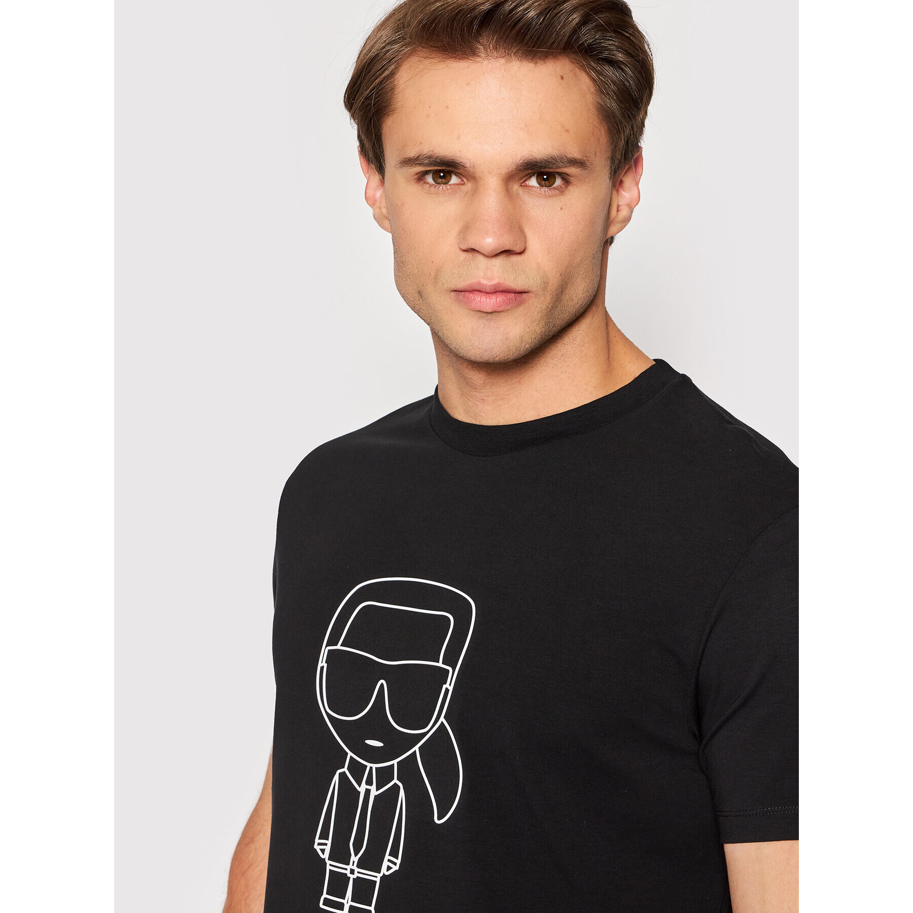 KARL LAGERFELD T-Shirt 755064 521221 Černá Regular Fit - Pepit.cz