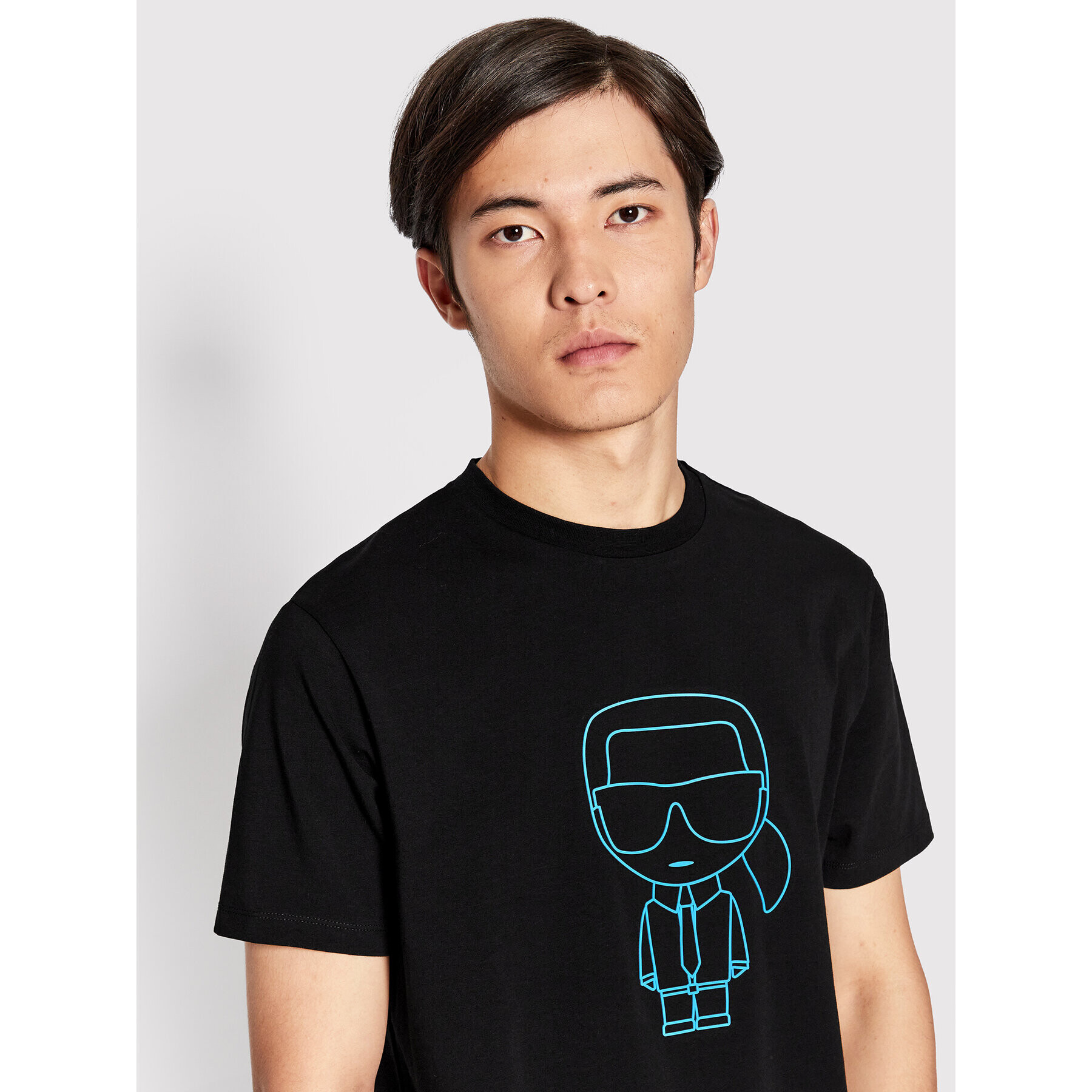 KARL LAGERFELD T-Shirt 755064 Černá Regular Fit - Pepit.cz