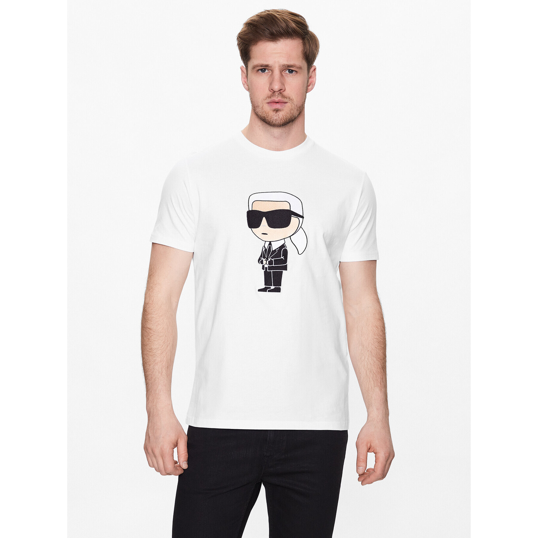 KARL LAGERFELD T-Shirt 755070 532250 Bílá Regular Fit - Pepit.cz