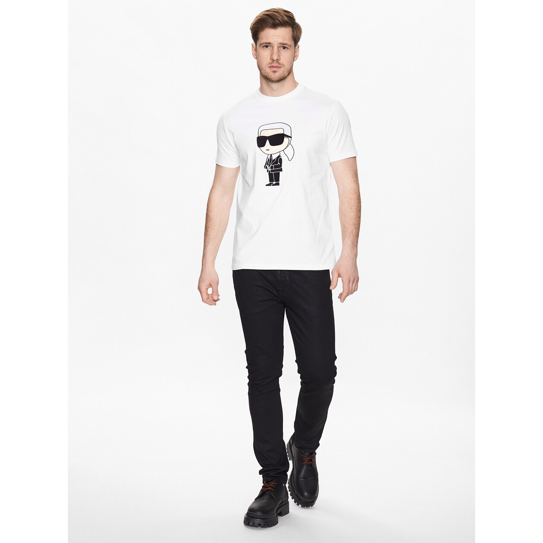 KARL LAGERFELD T-Shirt 755070 532250 Bílá Regular Fit - Pepit.cz