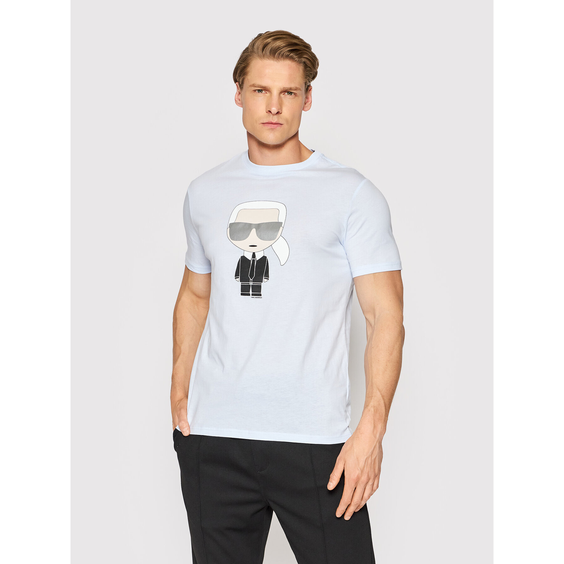 KARL LAGERFELD T-Shirt 755071 521251 Modrá Regular Fit - Pepit.cz