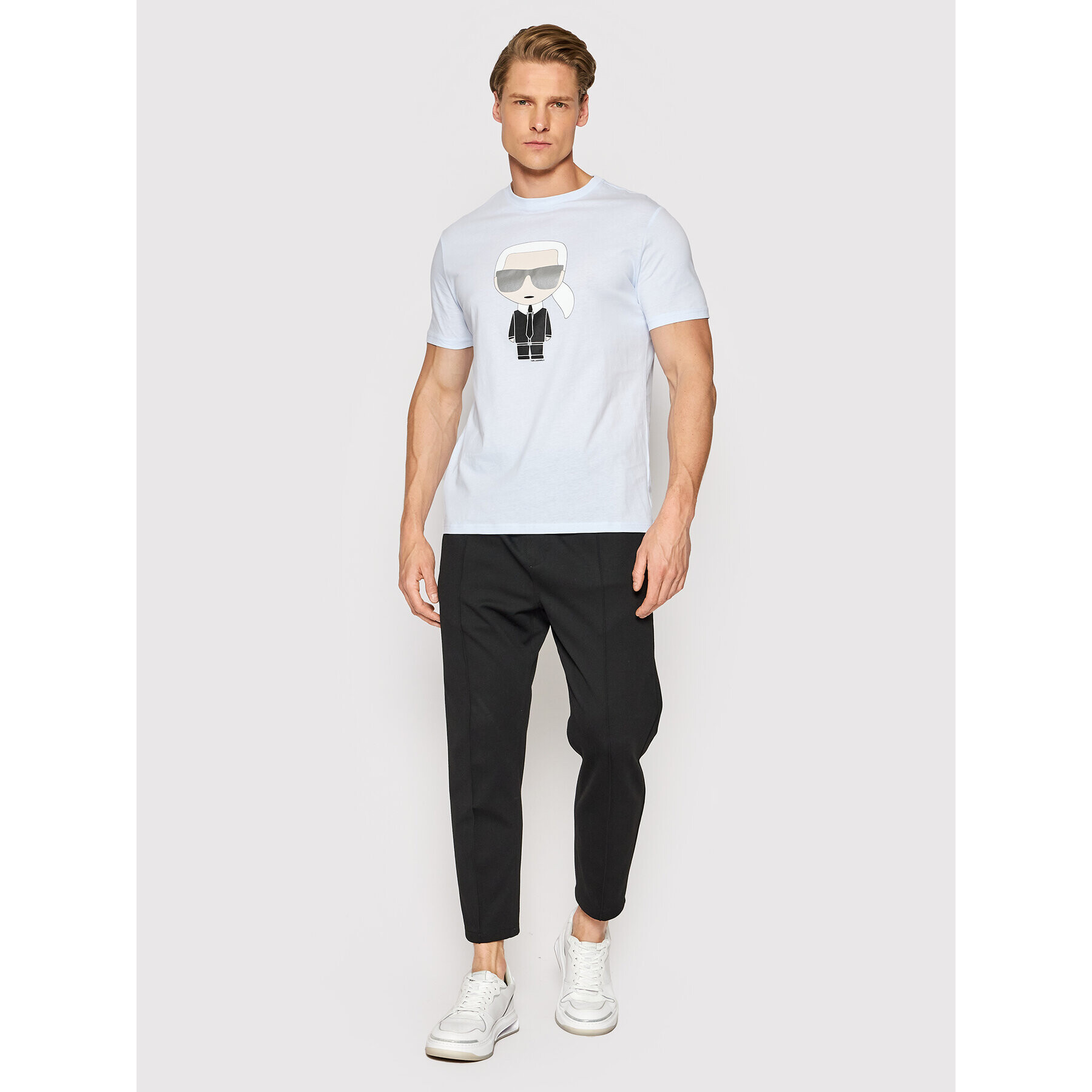 KARL LAGERFELD T-Shirt 755071 521251 Modrá Regular Fit - Pepit.cz