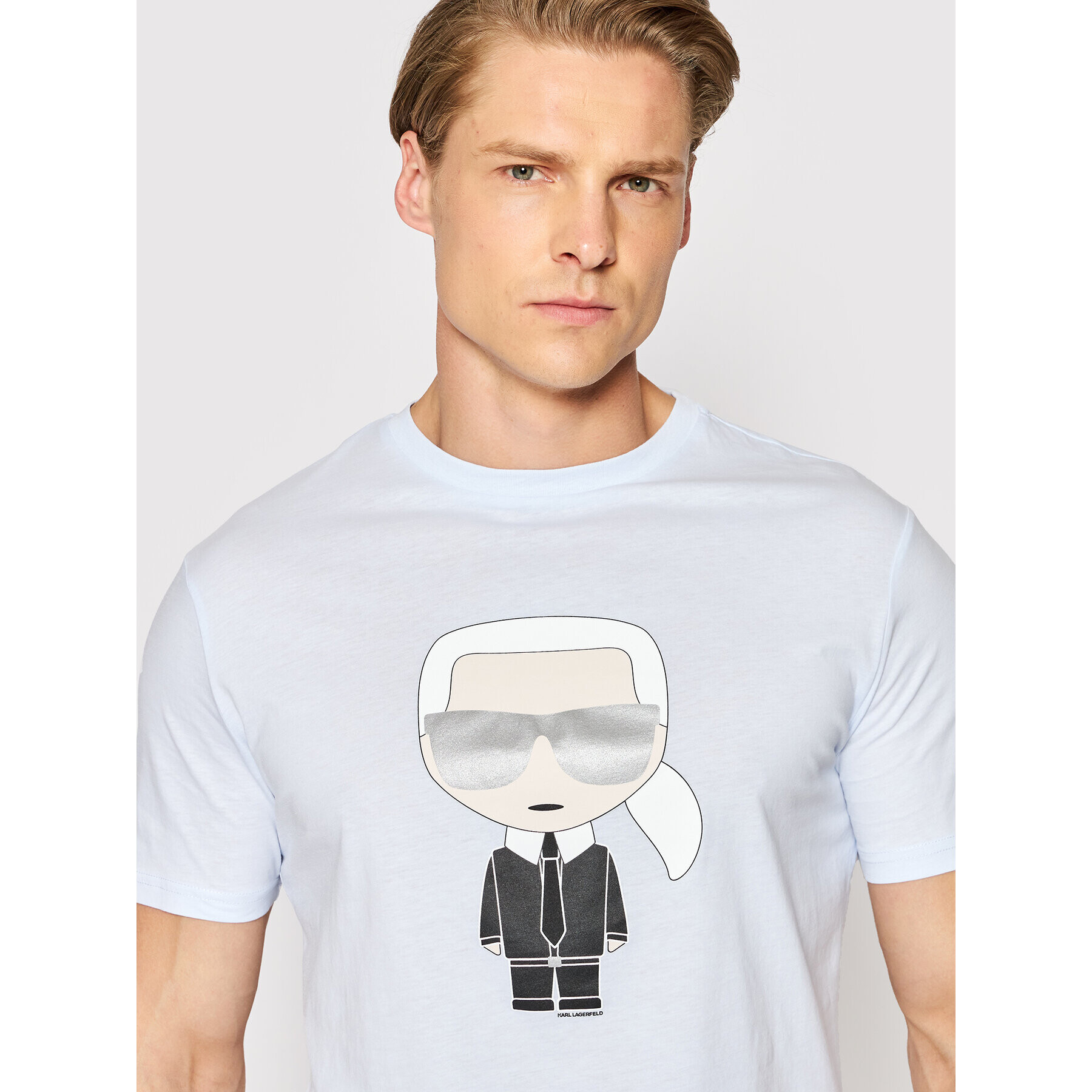 KARL LAGERFELD T-Shirt 755071 521251 Modrá Regular Fit - Pepit.cz