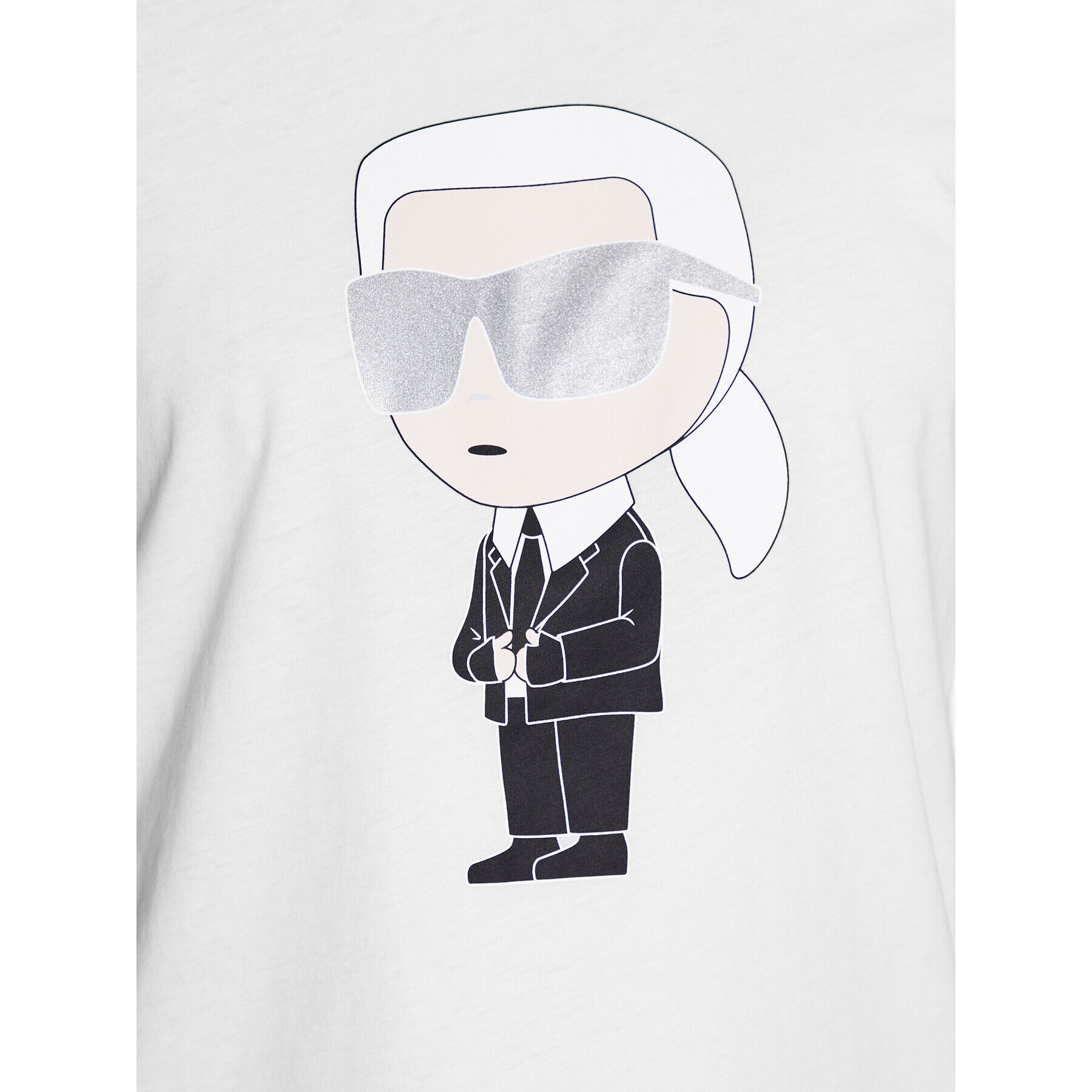 KARL LAGERFELD T-Shirt 755071 532251 Bílá Regular Fit - Pepit.cz