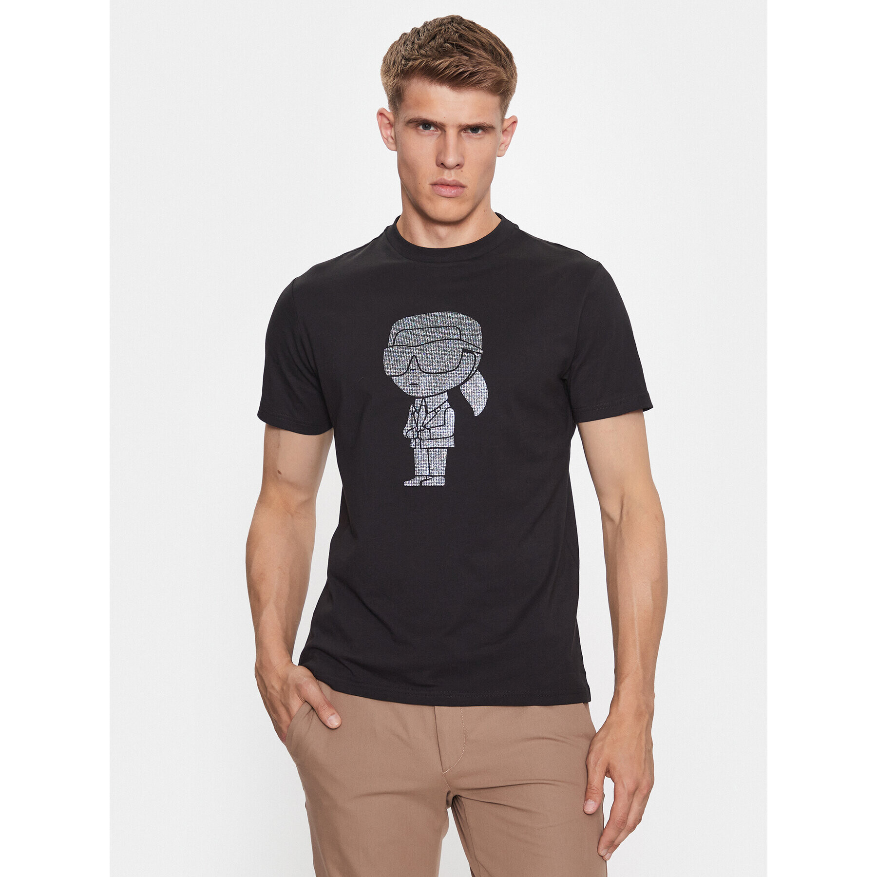 KARL LAGERFELD T-Shirt 755073 534250 Šedá Regular Fit - Pepit.cz