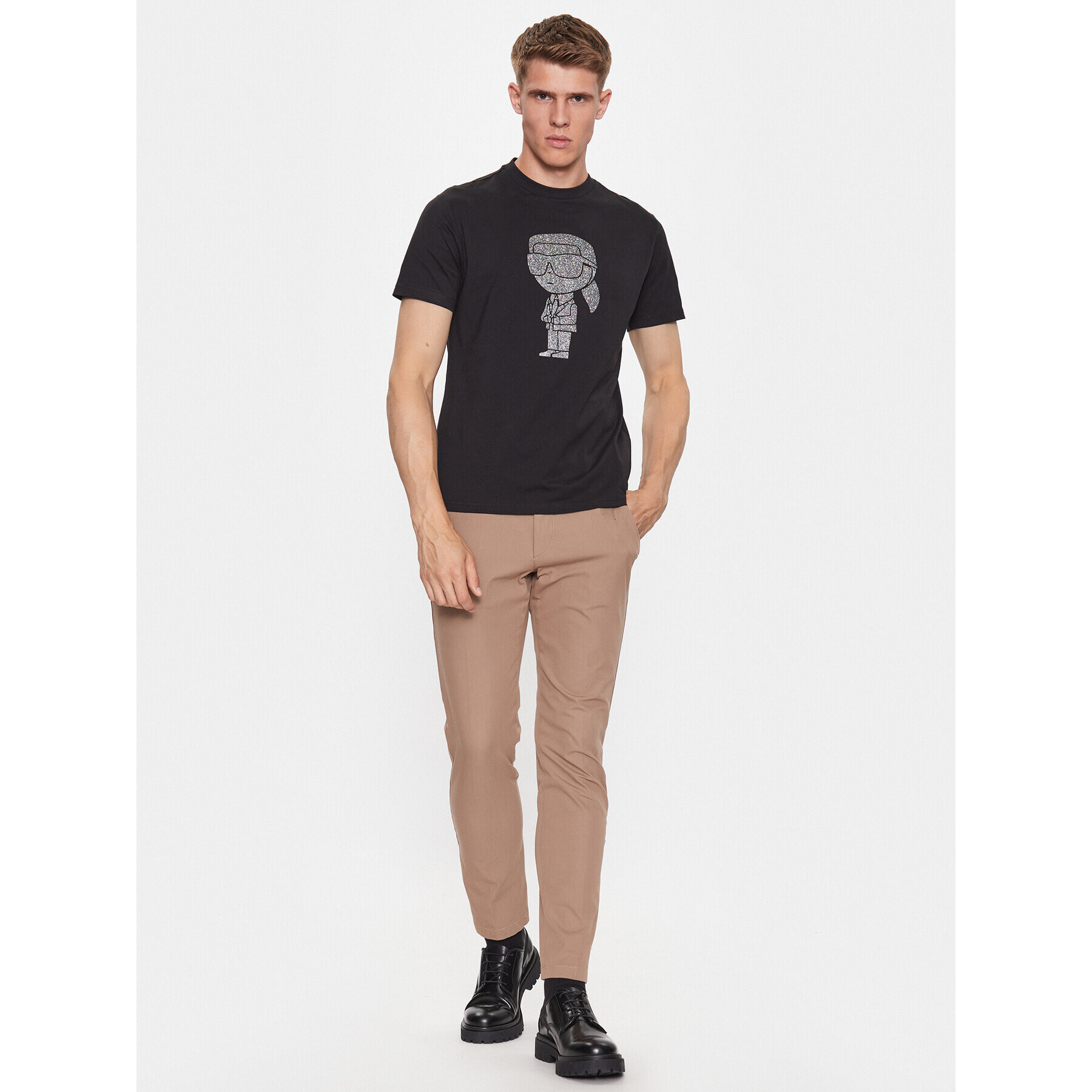 KARL LAGERFELD T-Shirt 755073 534250 Šedá Regular Fit - Pepit.cz