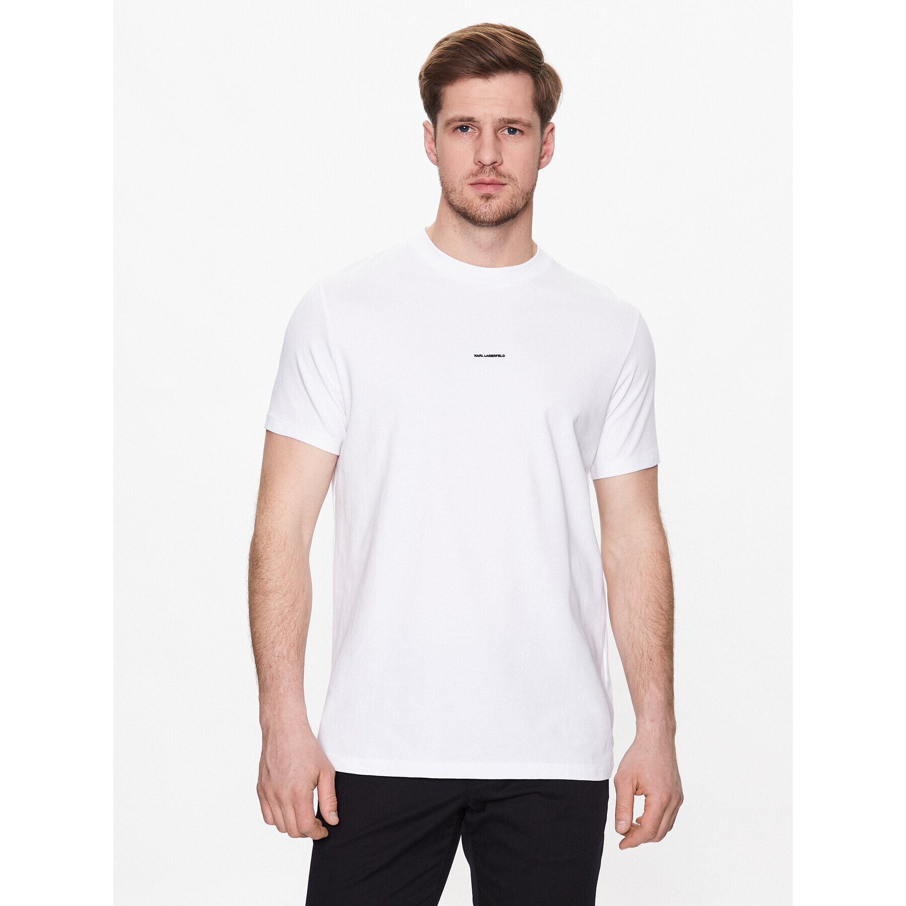 KARL LAGERFELD T-Shirt 755080 532221 Bílá Regular Fit - Pepit.cz