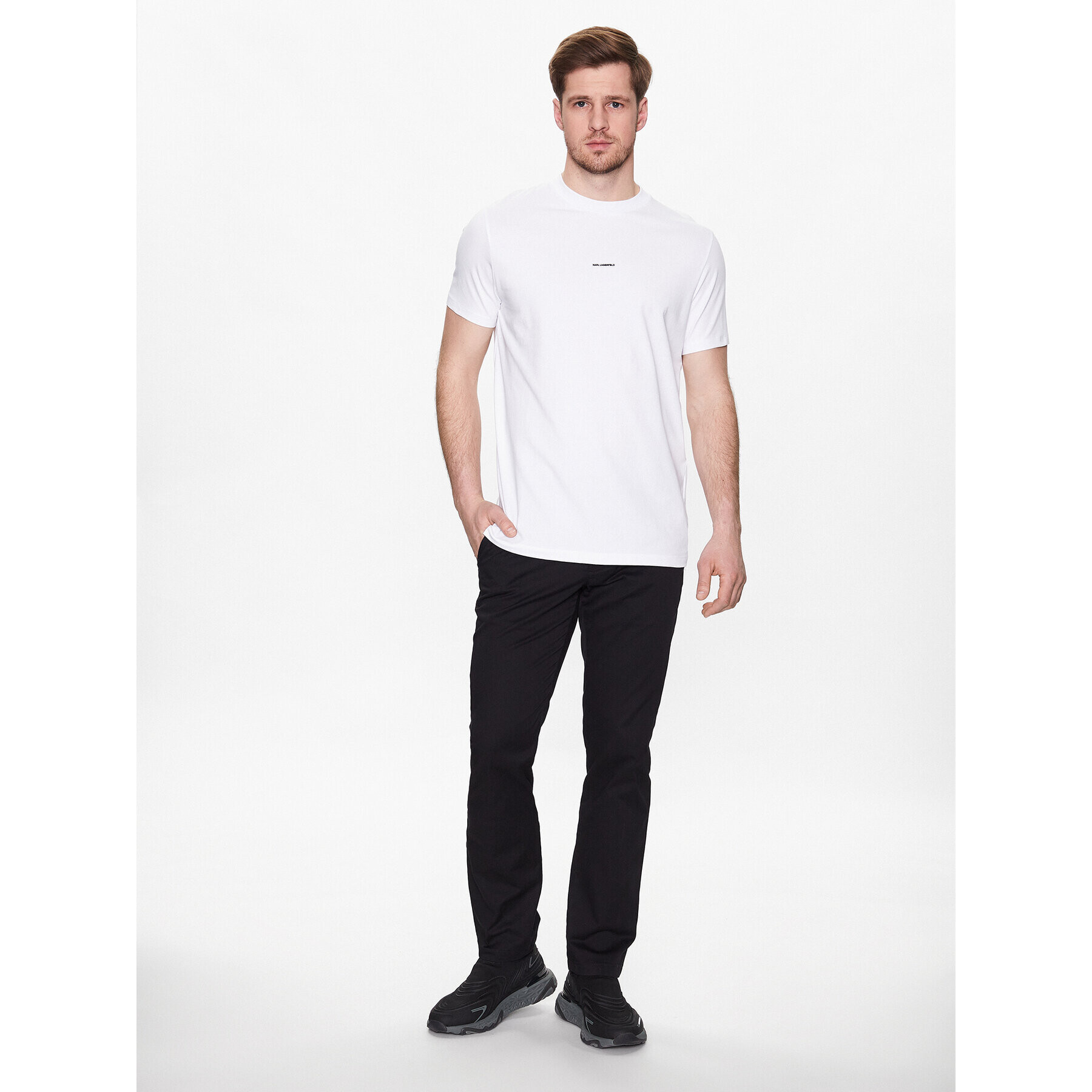 KARL LAGERFELD T-Shirt 755080 532221 Bílá Regular Fit - Pepit.cz