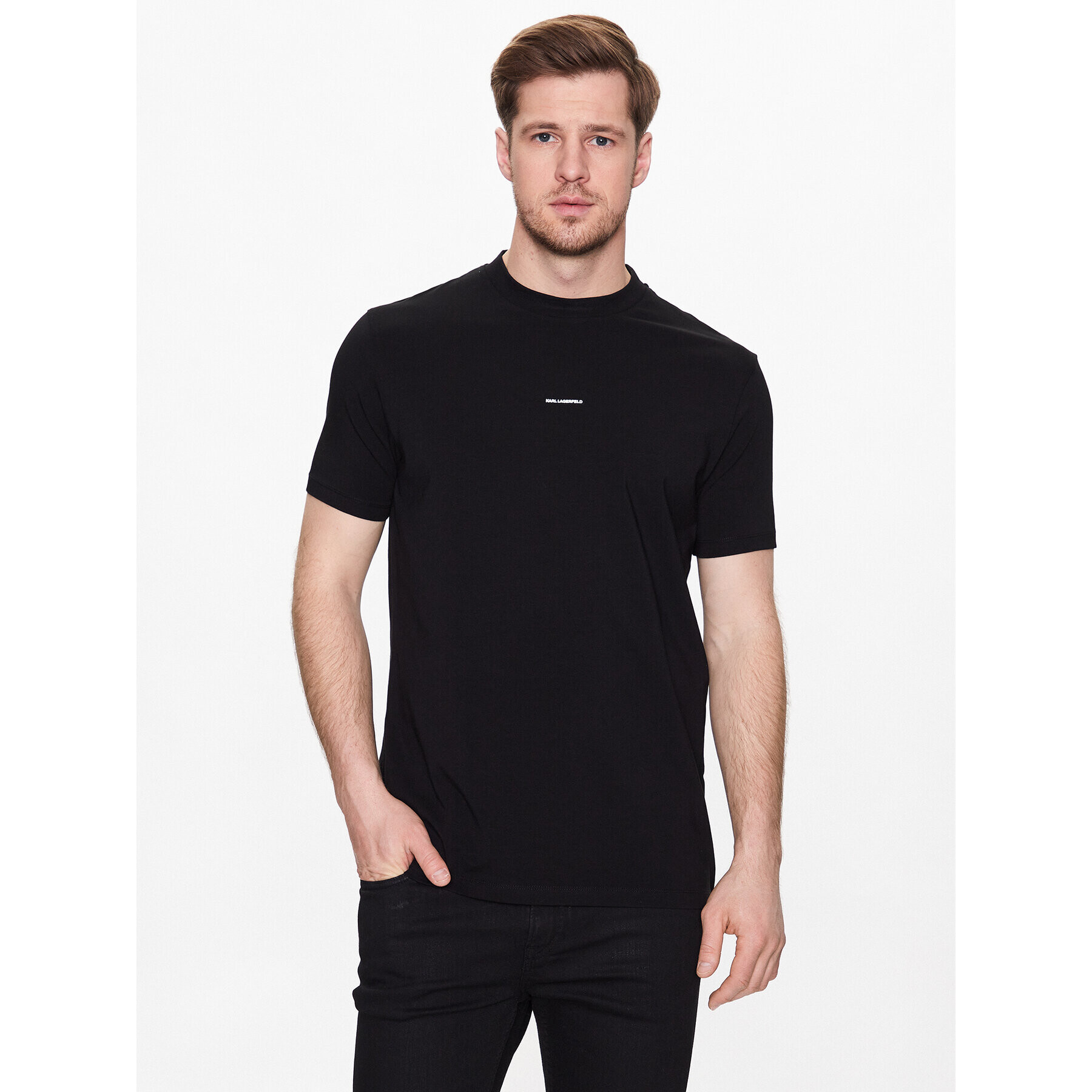 KARL LAGERFELD T-Shirt 755080 532221 Černá Regular Fit - Pepit.cz