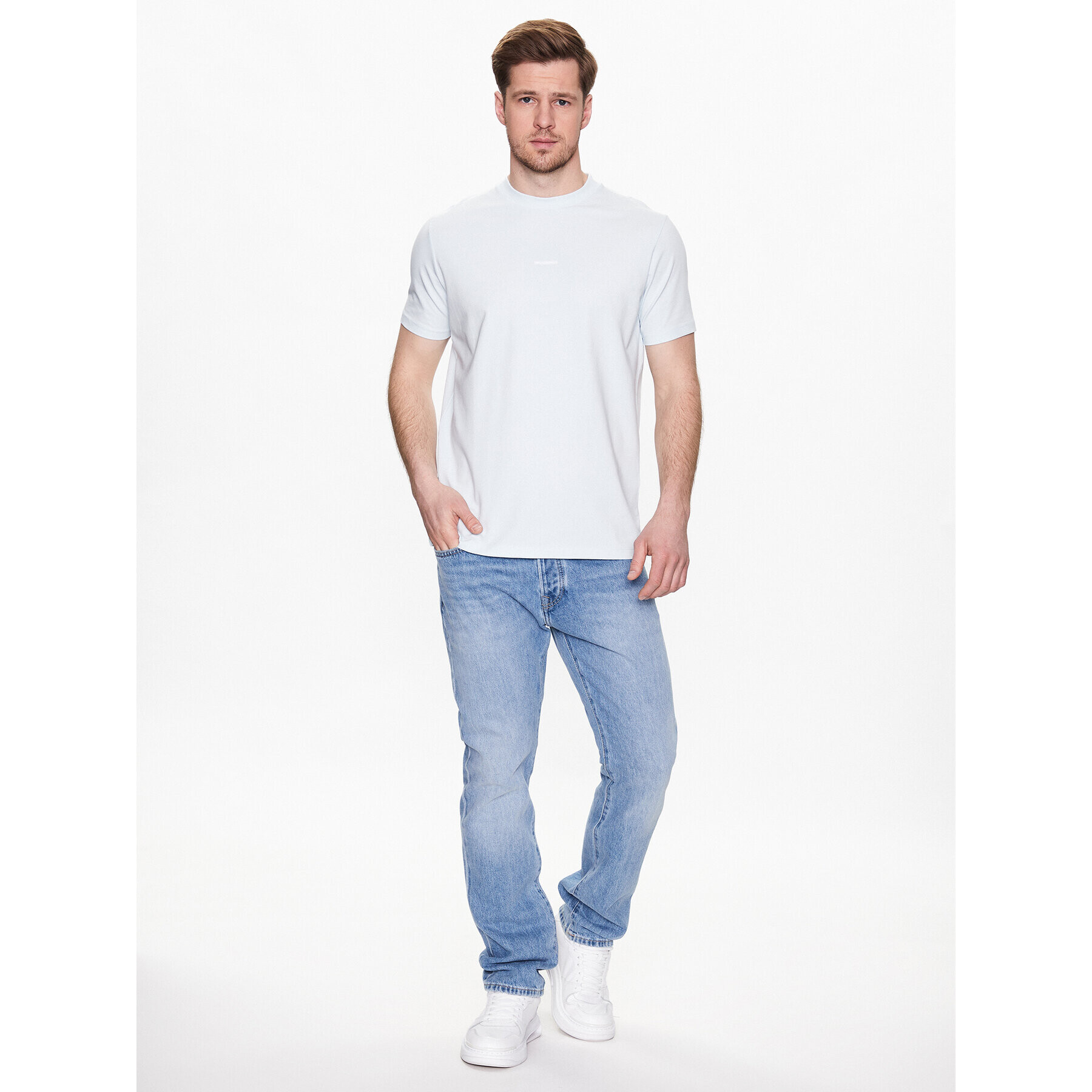 KARL LAGERFELD T-Shirt 755080 532221 Modrá Regular Fit - Pepit.cz