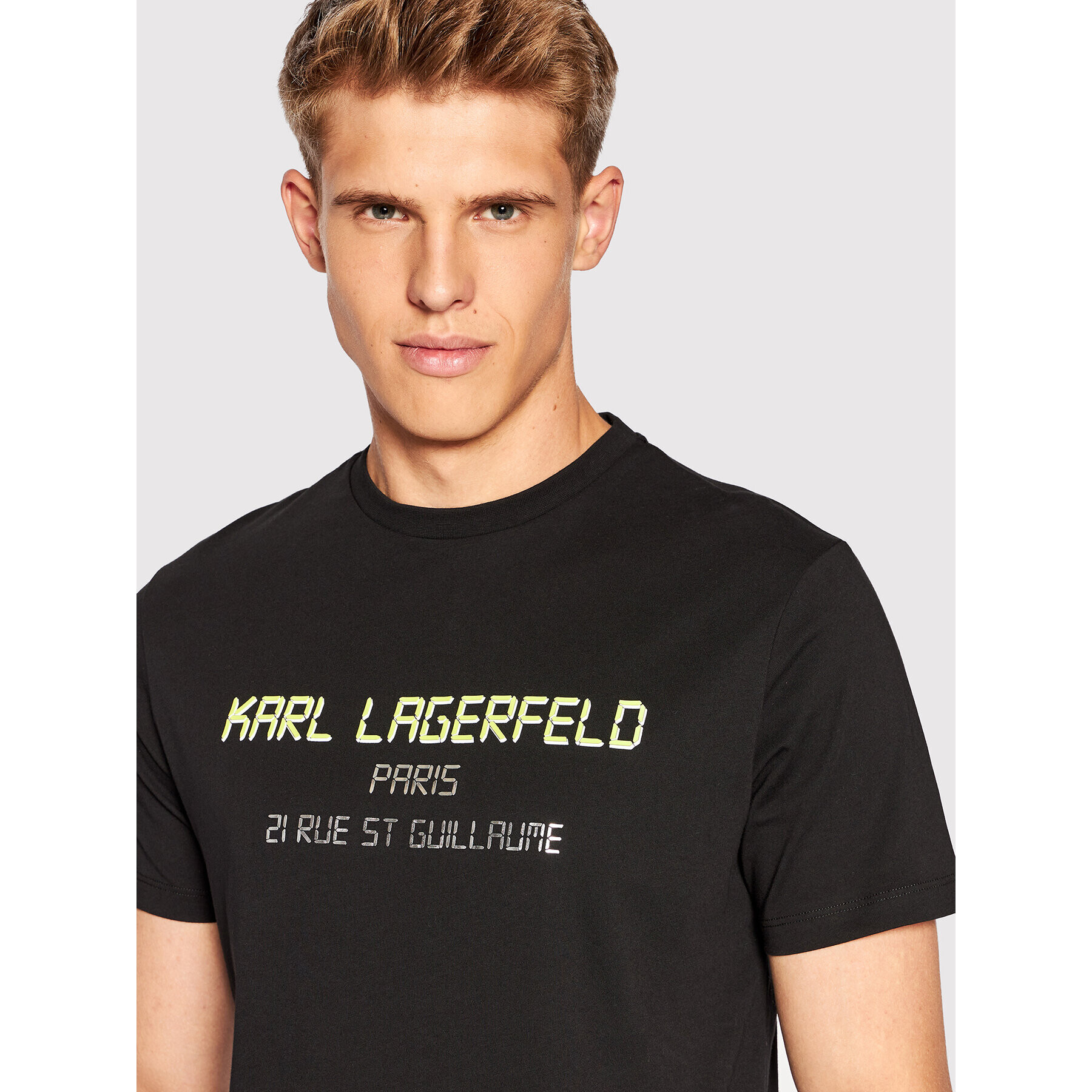 KARL LAGERFELD T-Shirt 755081 523224 Černá Regular Fit - Pepit.cz