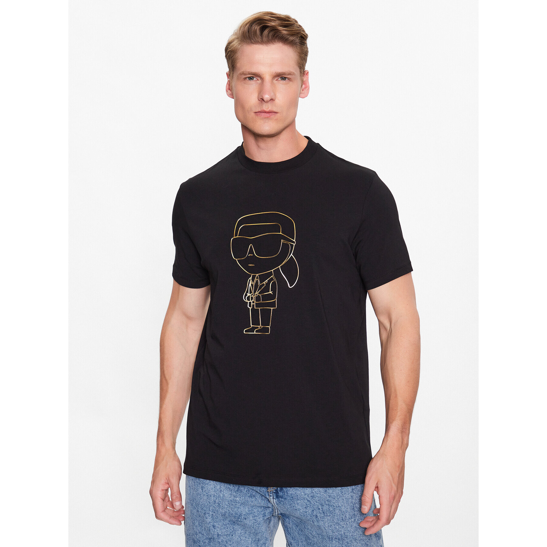 KARL LAGERFELD T-Shirt 755082 532221 Černá Regular Fit - Pepit.cz