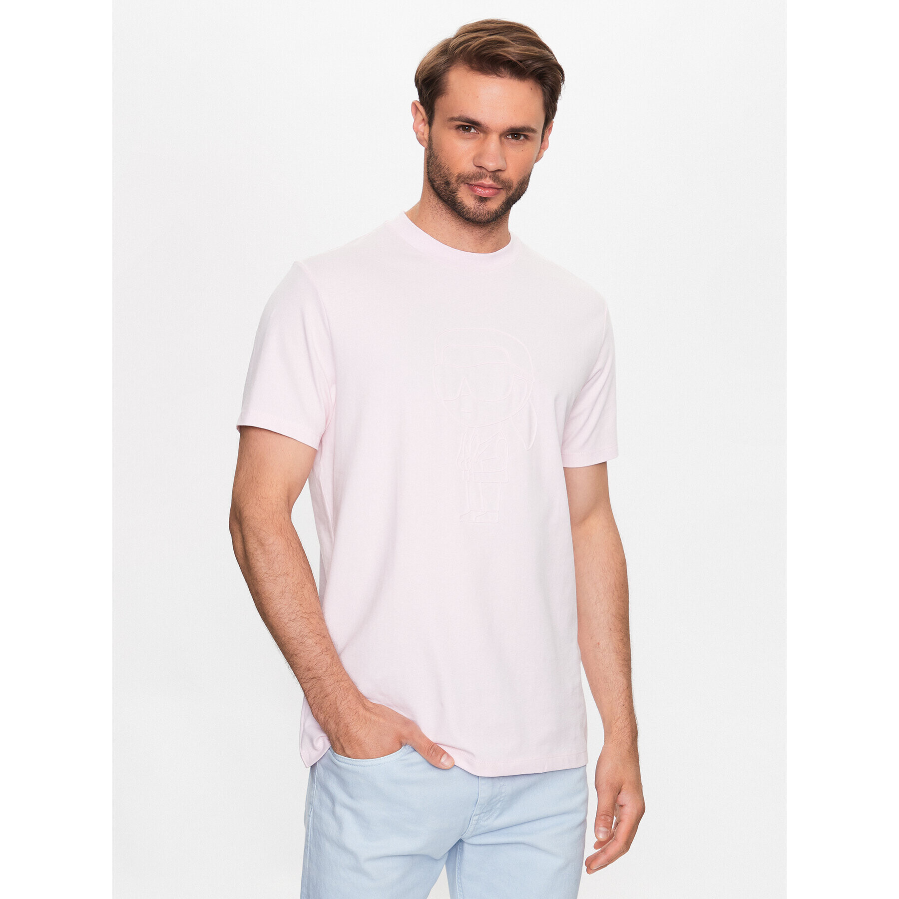 KARL LAGERFELD T-Shirt 755082 532221 Růžová Regular Fit - Pepit.cz