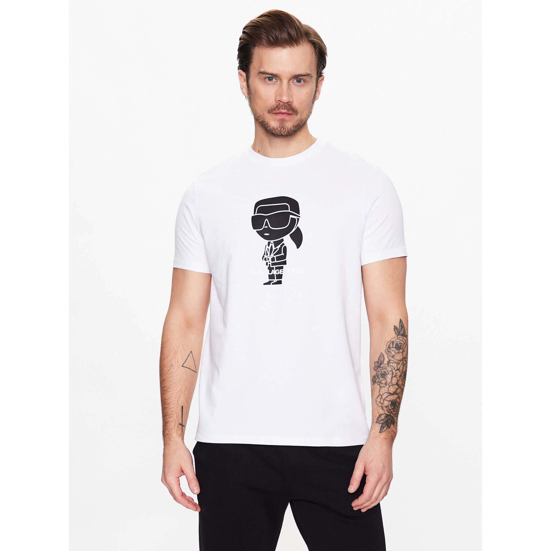 KARL LAGERFELD T-Shirt 755086 531221 Bílá Regular Fit - Pepit.cz