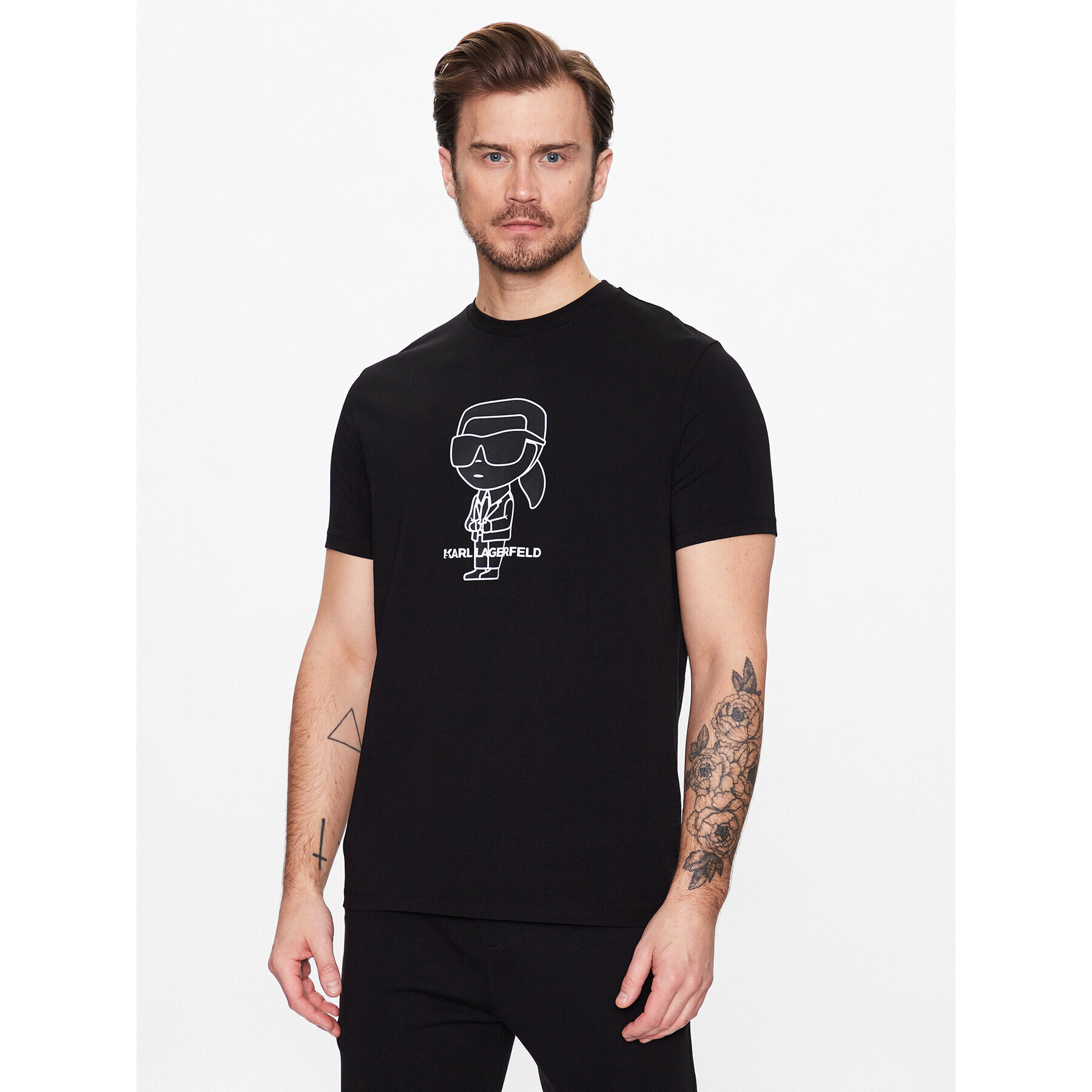 KARL LAGERFELD T-Shirt 755086 531221 Černá Regular Fit - Pepit.cz