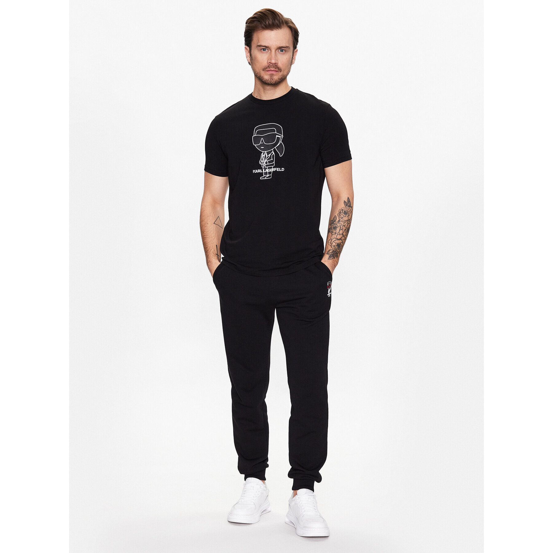 KARL LAGERFELD T-Shirt 755086 531221 Černá Regular Fit - Pepit.cz