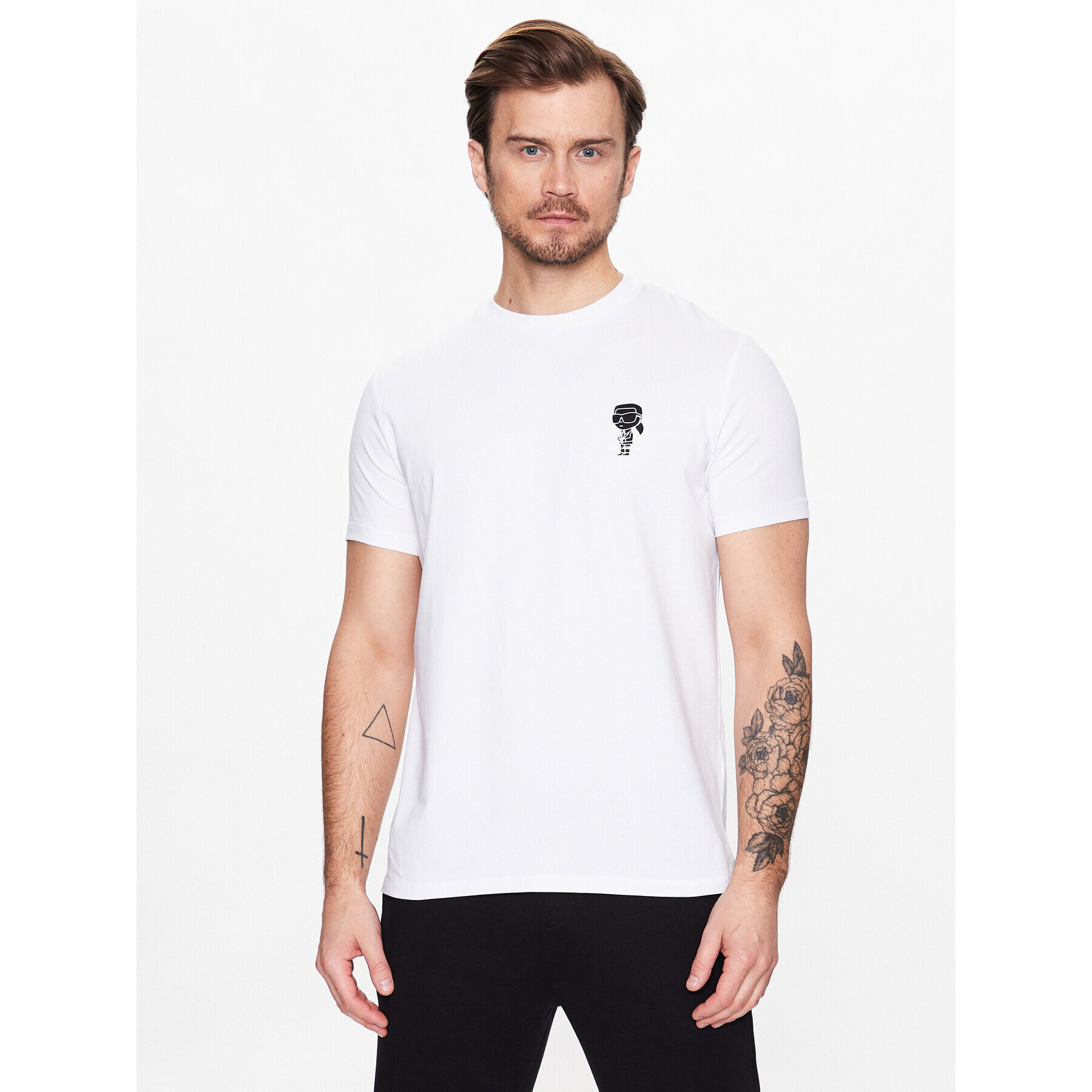 KARL LAGERFELD T-Shirt 755090 531221 Bílá Regular Fit - Pepit.cz