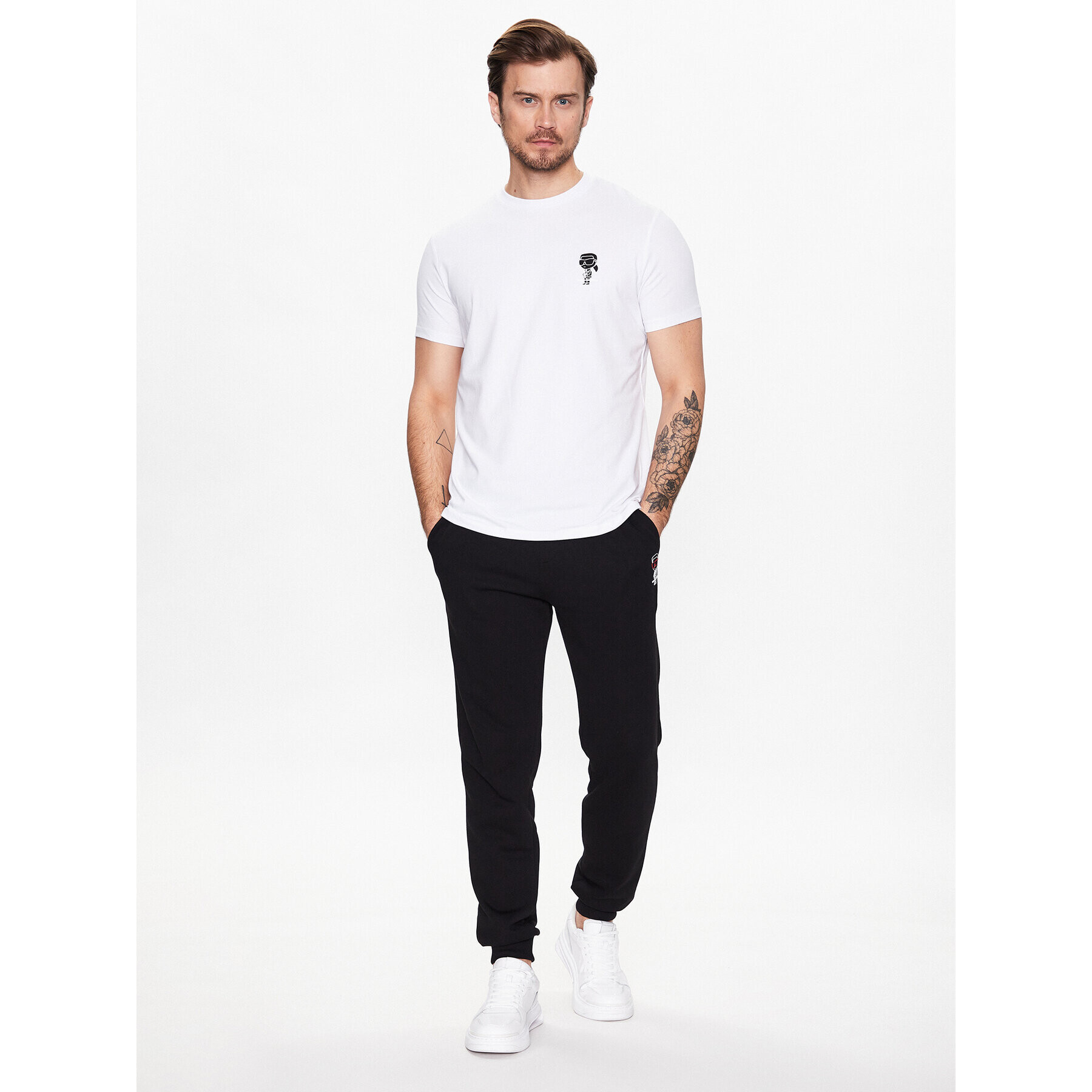 KARL LAGERFELD T-Shirt 755090 531221 Bílá Regular Fit - Pepit.cz