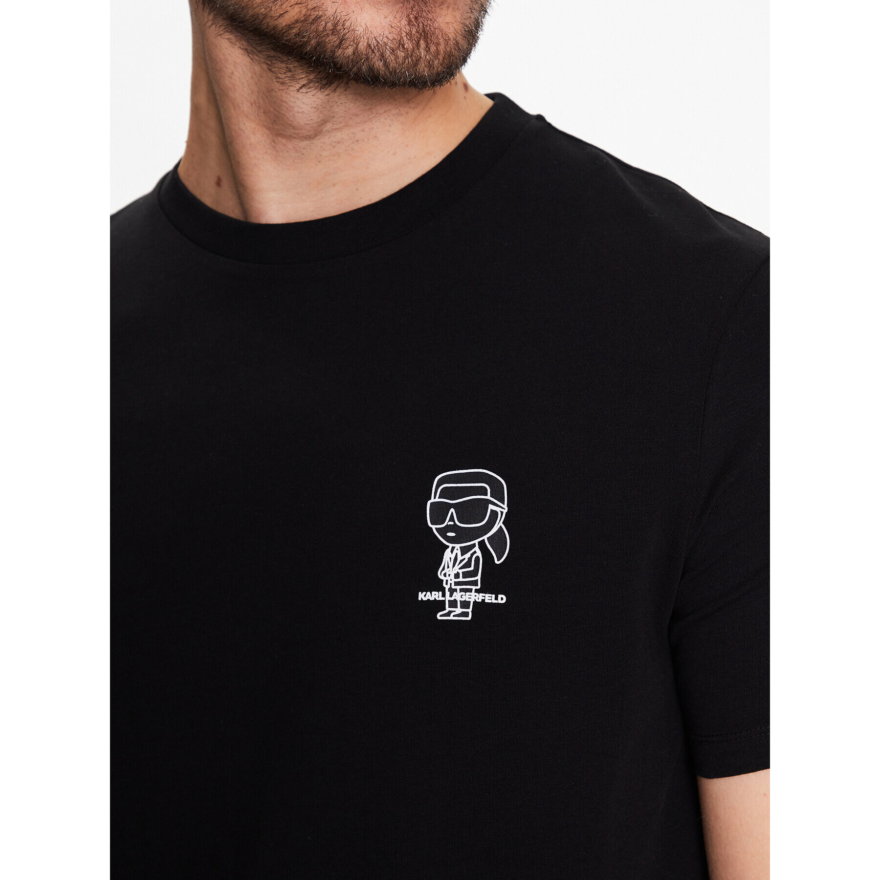 KARL LAGERFELD T-Shirt 755090 531221 Černá Regular Fit - Pepit.cz