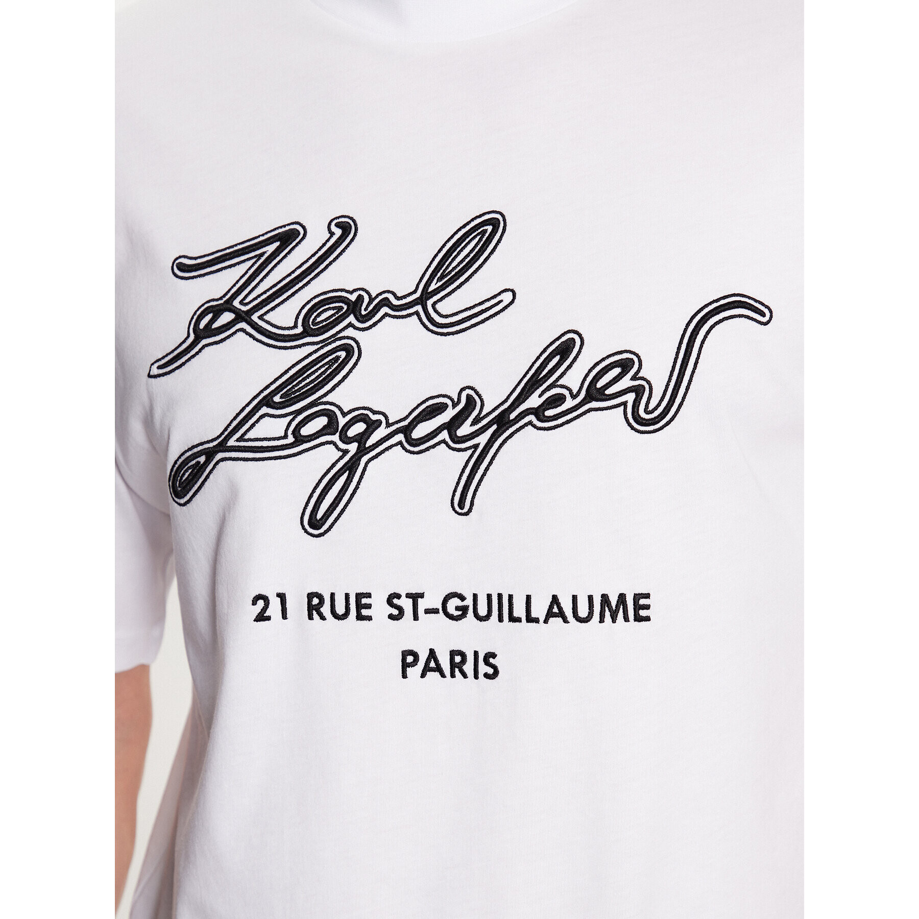 KARL LAGERFELD T-Shirt 755152 532224 Bílá Regular Fit - Pepit.cz