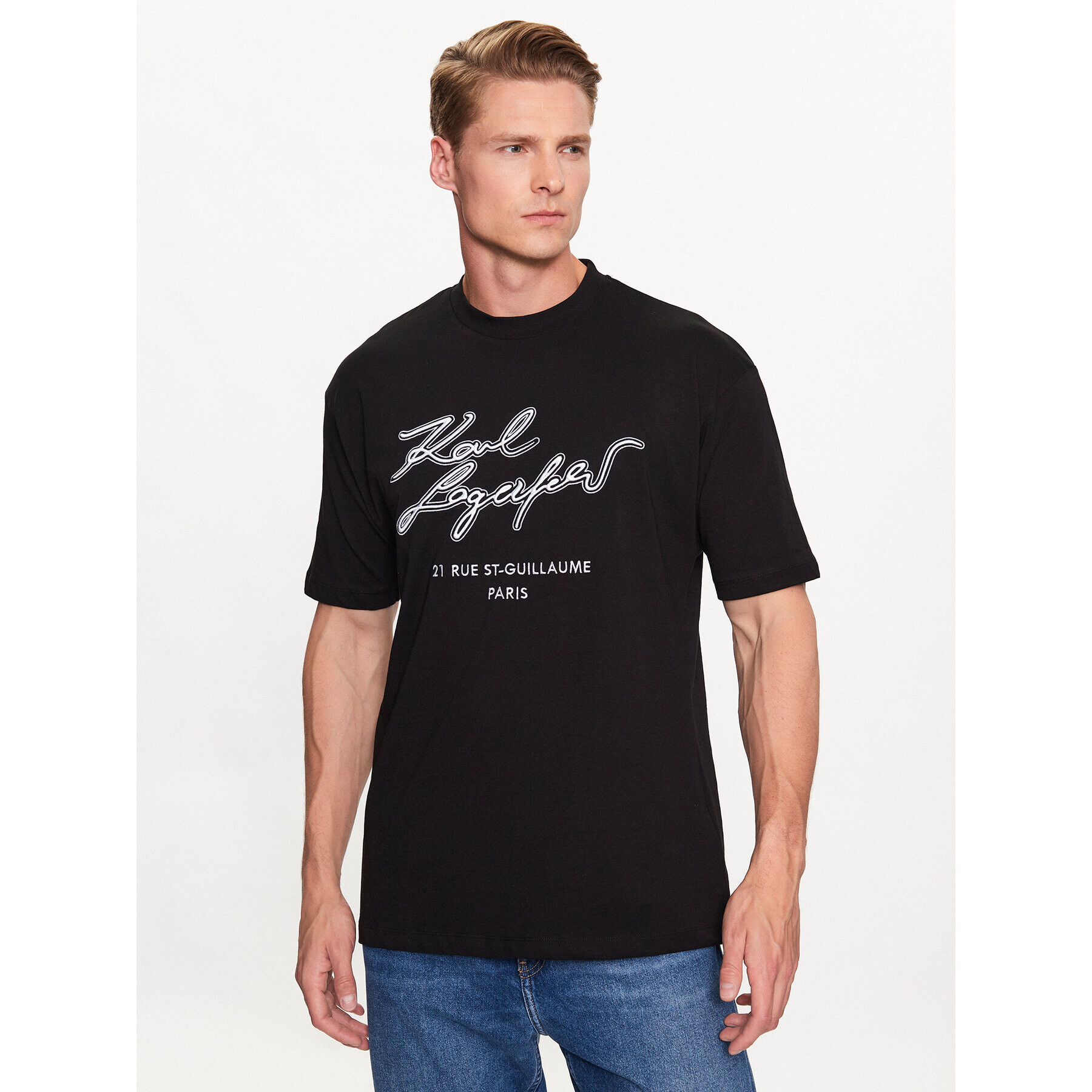 KARL LAGERFELD T-Shirt 755152 532224 Černá Regular Fit - Pepit.cz