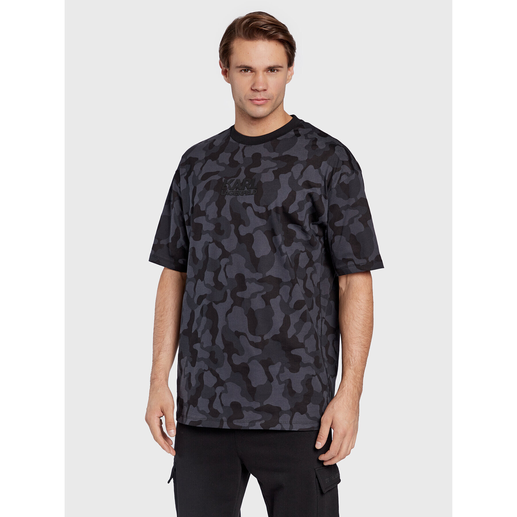 KARL LAGERFELD T-Shirt 755235 524224 Černá Regular Fit - Pepit.cz