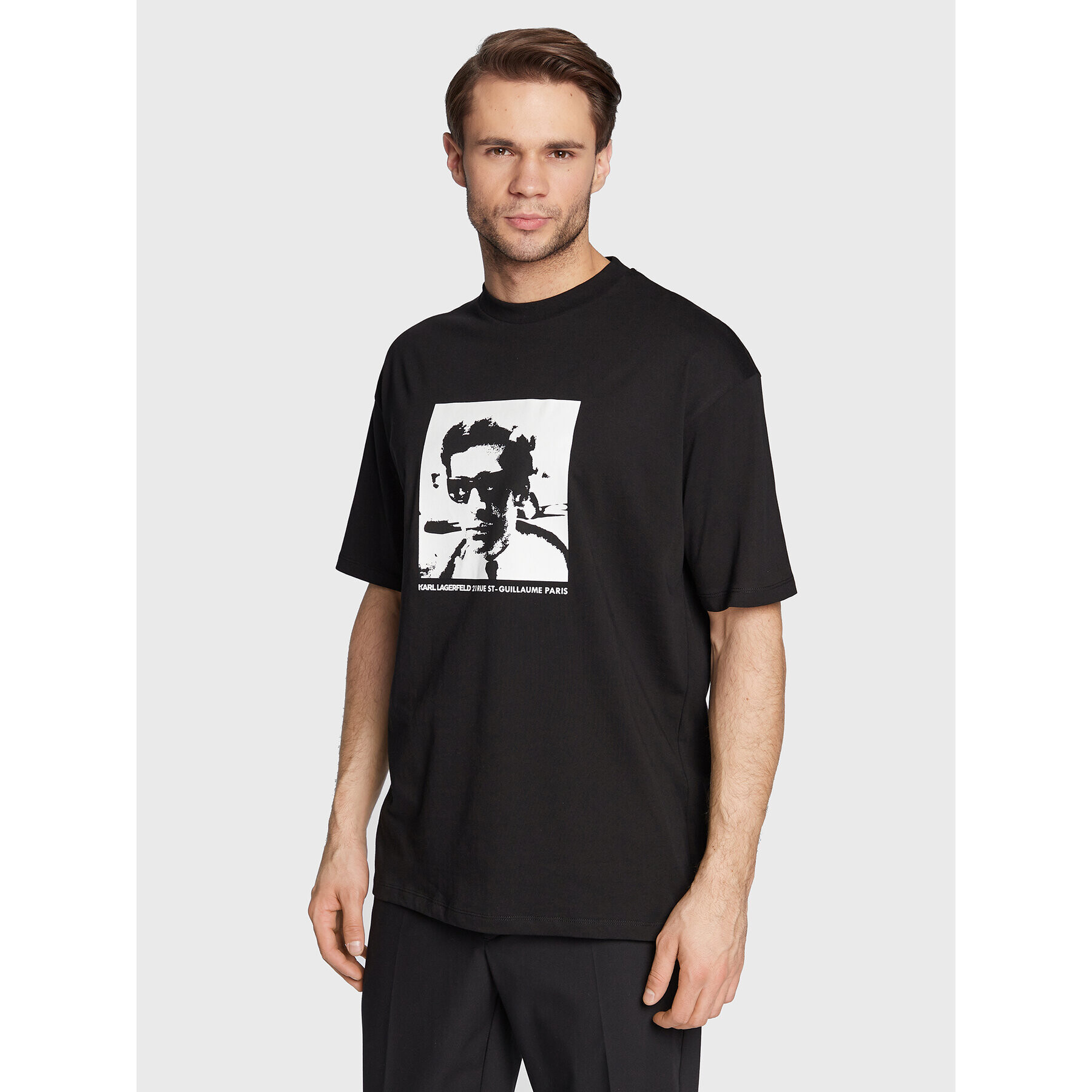 KARL LAGERFELD T-Shirt 755245 524224 Černá Regular Fit - Pepit.cz