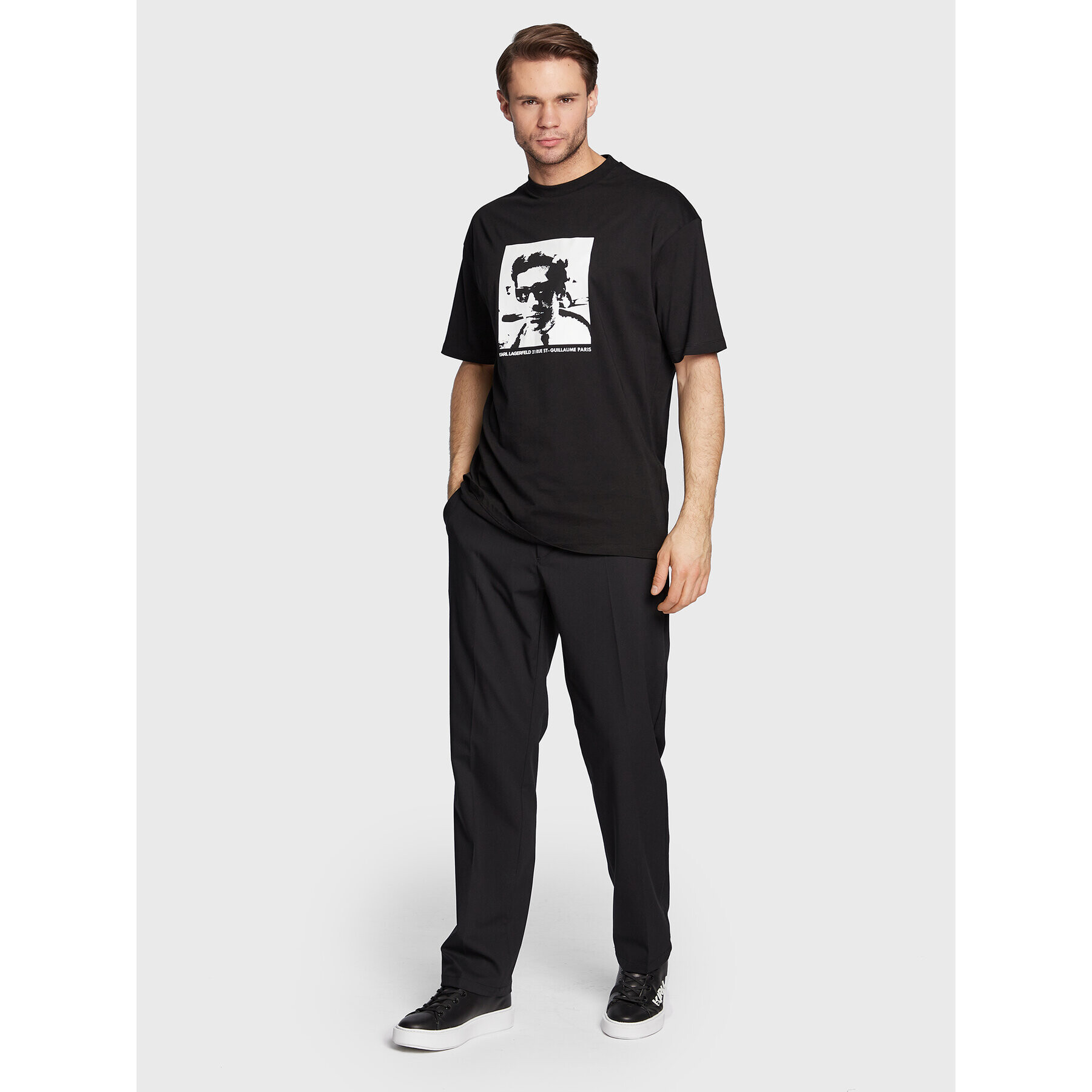 KARL LAGERFELD T-Shirt 755245 524224 Černá Regular Fit - Pepit.cz