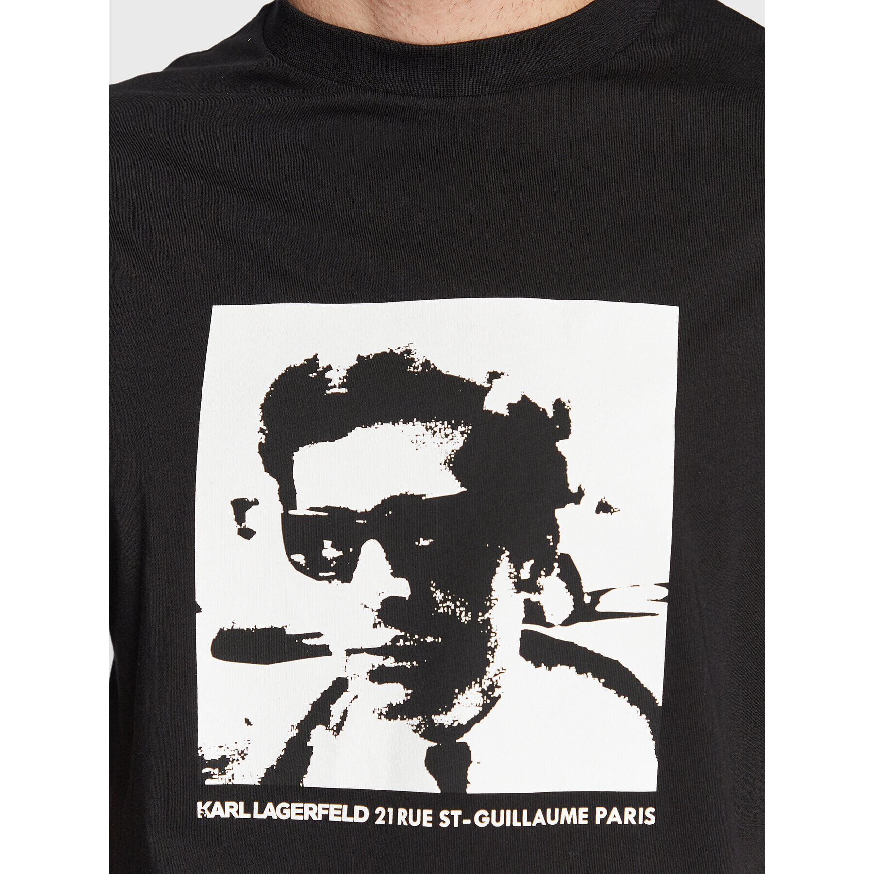 KARL LAGERFELD T-Shirt 755245 524224 Černá Regular Fit - Pepit.cz