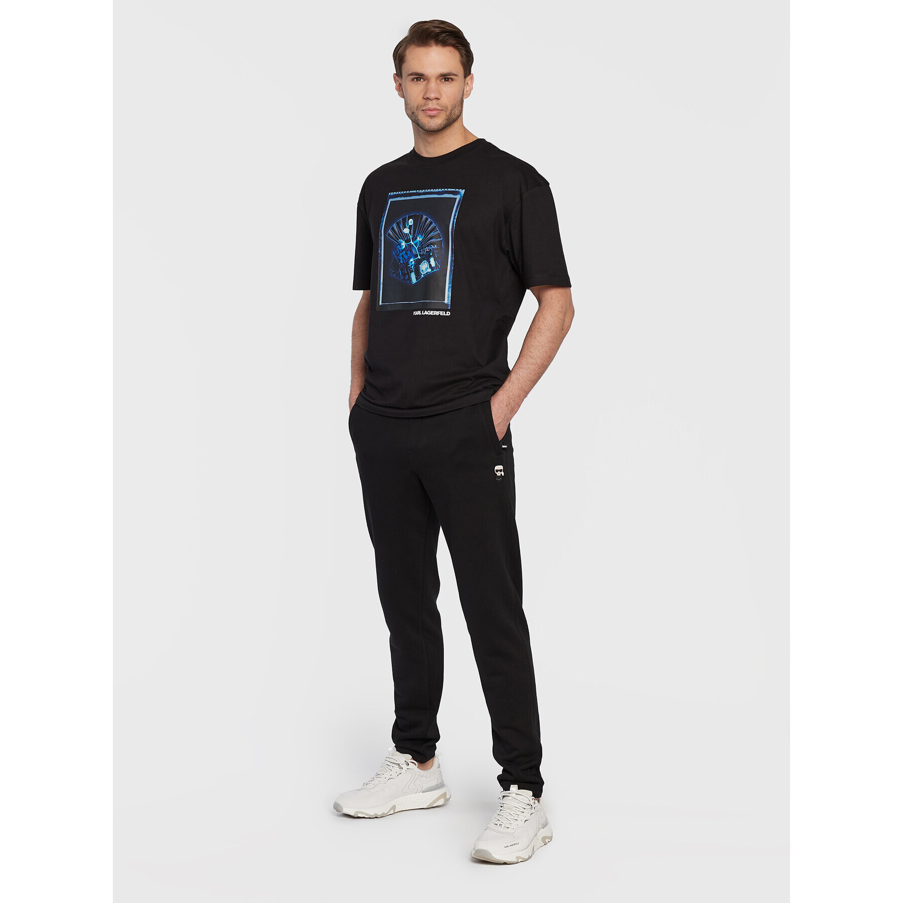 KARL LAGERFELD T-Shirt 755263 524241 Černá Regular Fit - Pepit.cz