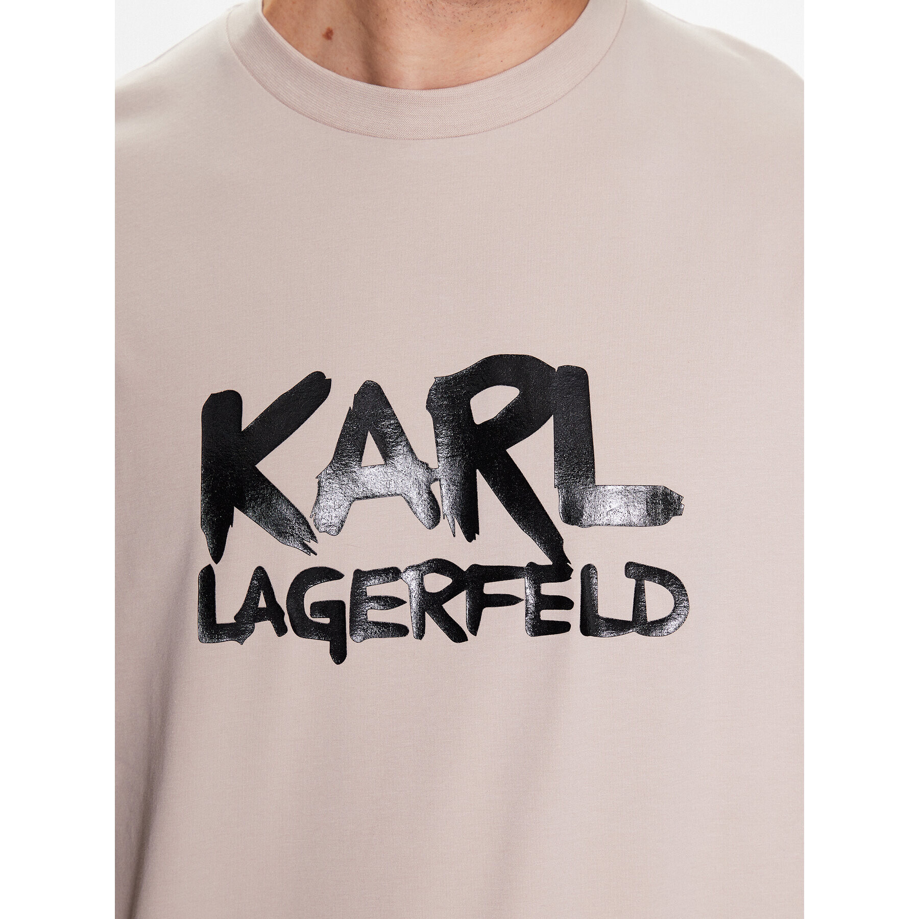 KARL LAGERFELD T-Shirt 755280 531221 Béžová Regular Fit - Pepit.cz