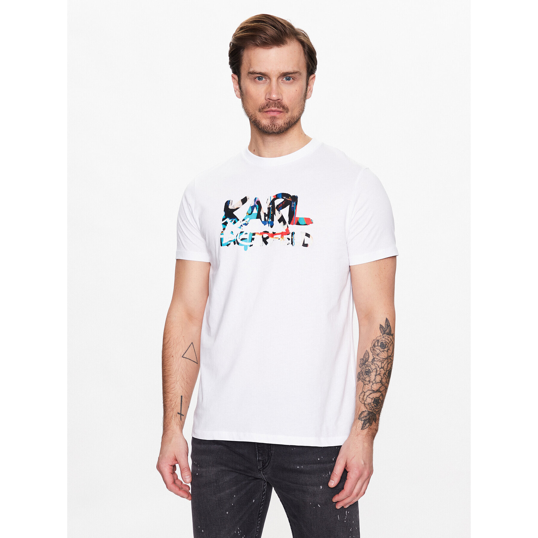 KARL LAGERFELD T-Shirt 755400 531224 Bílá Regular Fit - Pepit.cz