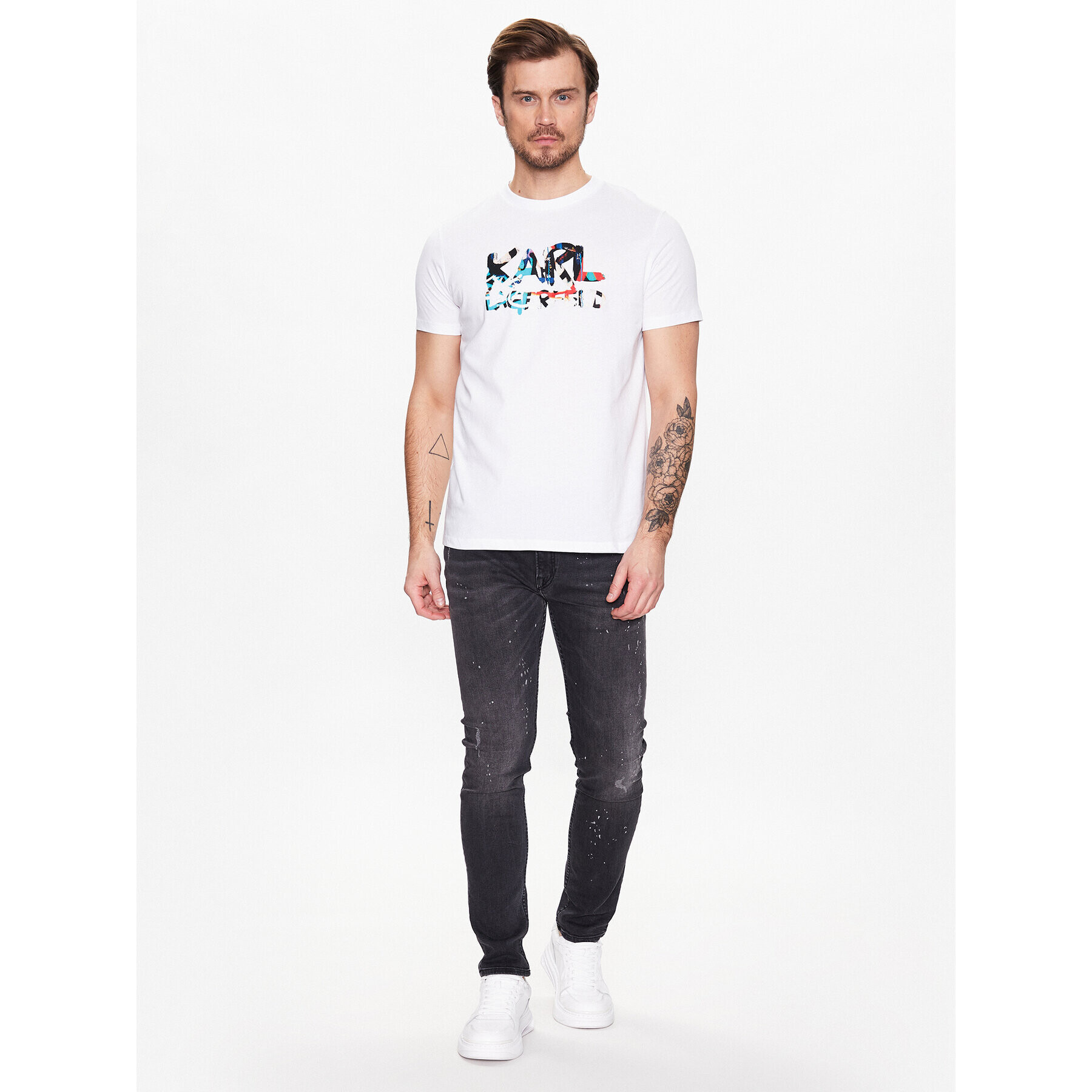 KARL LAGERFELD T-Shirt 755400 531224 Bílá Regular Fit - Pepit.cz