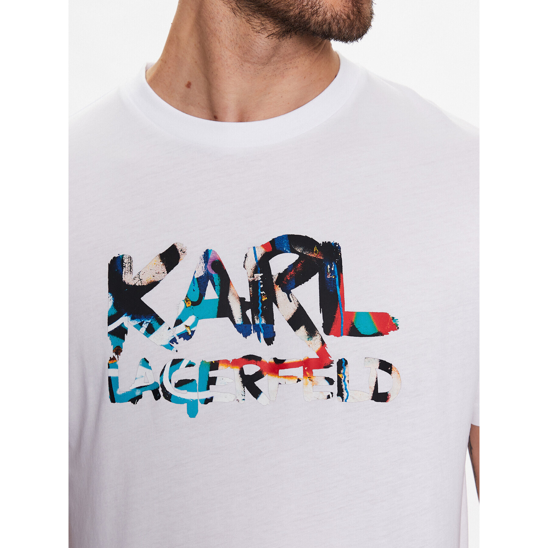 KARL LAGERFELD T-Shirt 755400 531224 Bílá Regular Fit - Pepit.cz